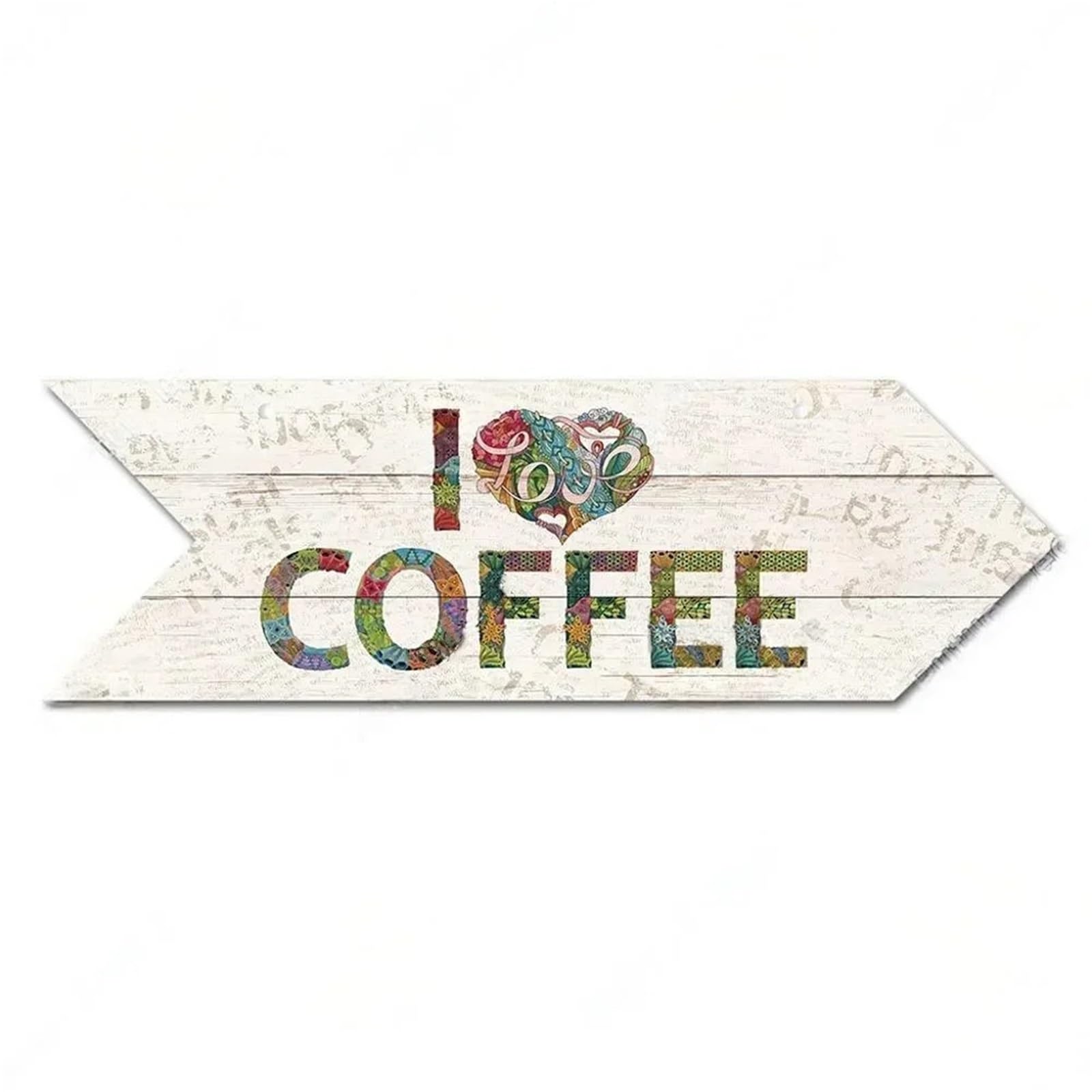 Vintage Arrow Sign Wood Wall Plaque Idea Panel For Cafe Decoration Irregular Hanging Coffee Wooden(Color1,24.5x8cm)