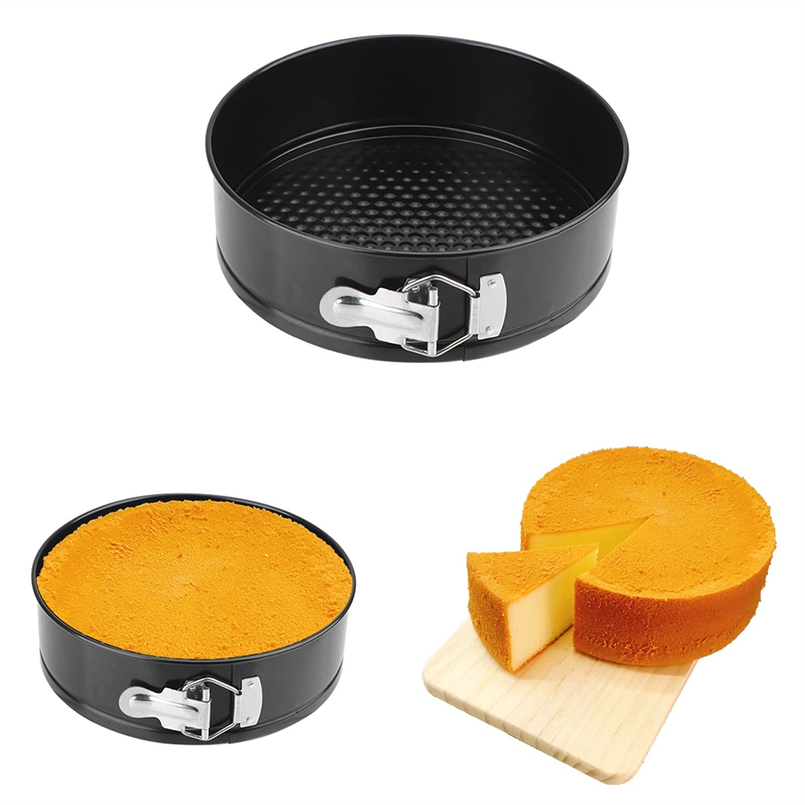 Zdejmowane dno Nieprzywierająca metalowa forma do pieczenia Okrągła blacha do pieczenia Ciasta ze stali węglowej Zestaw arkuszy do pieczenia (kolor: 20 cm) (18 cm)