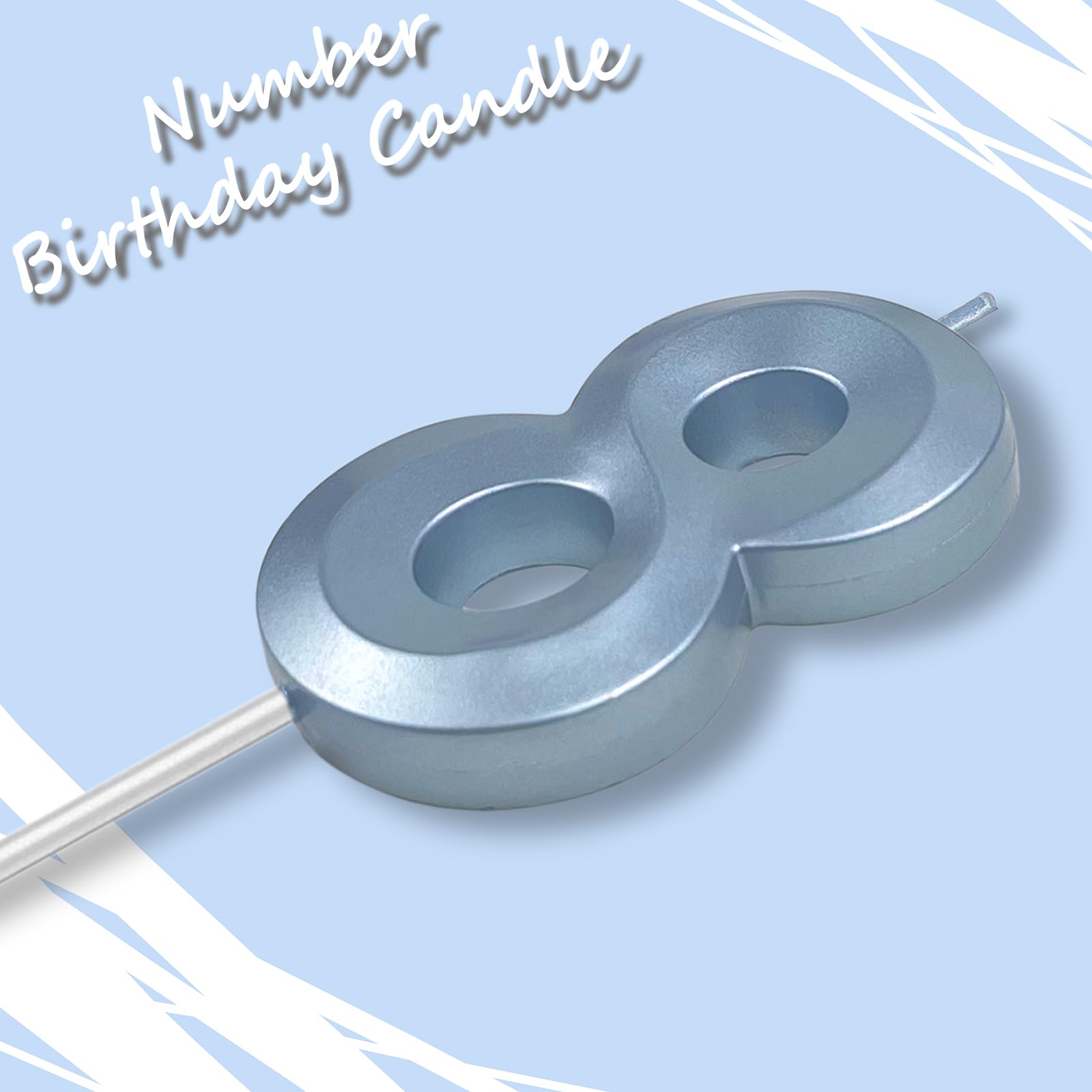 Nuanchu 10 Pieces 3D Diamond Shape Birthday Candle Numeral India