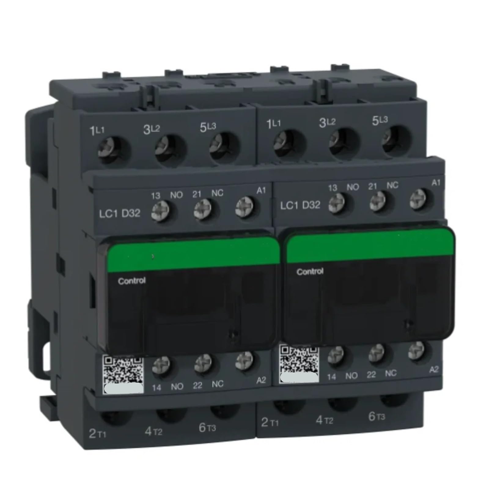 NVSFZGIYG LC2DT326M7 = LC1DT32M7C * 2 + LAD9V2 1 D Changeover contactor - 4P AC-1 440 V 32 A 220 AC Coil