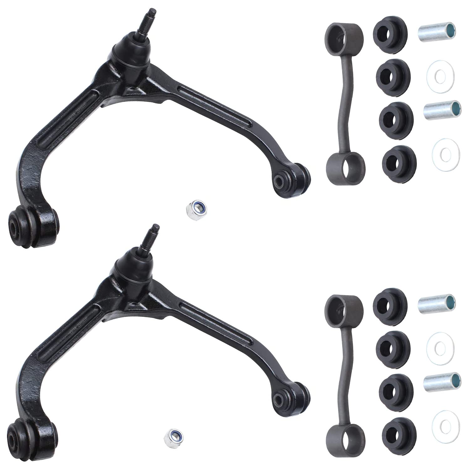 Detroit Axle - 4pc Front End Control Arms Kit for Jeep Liberty 02-07, 2