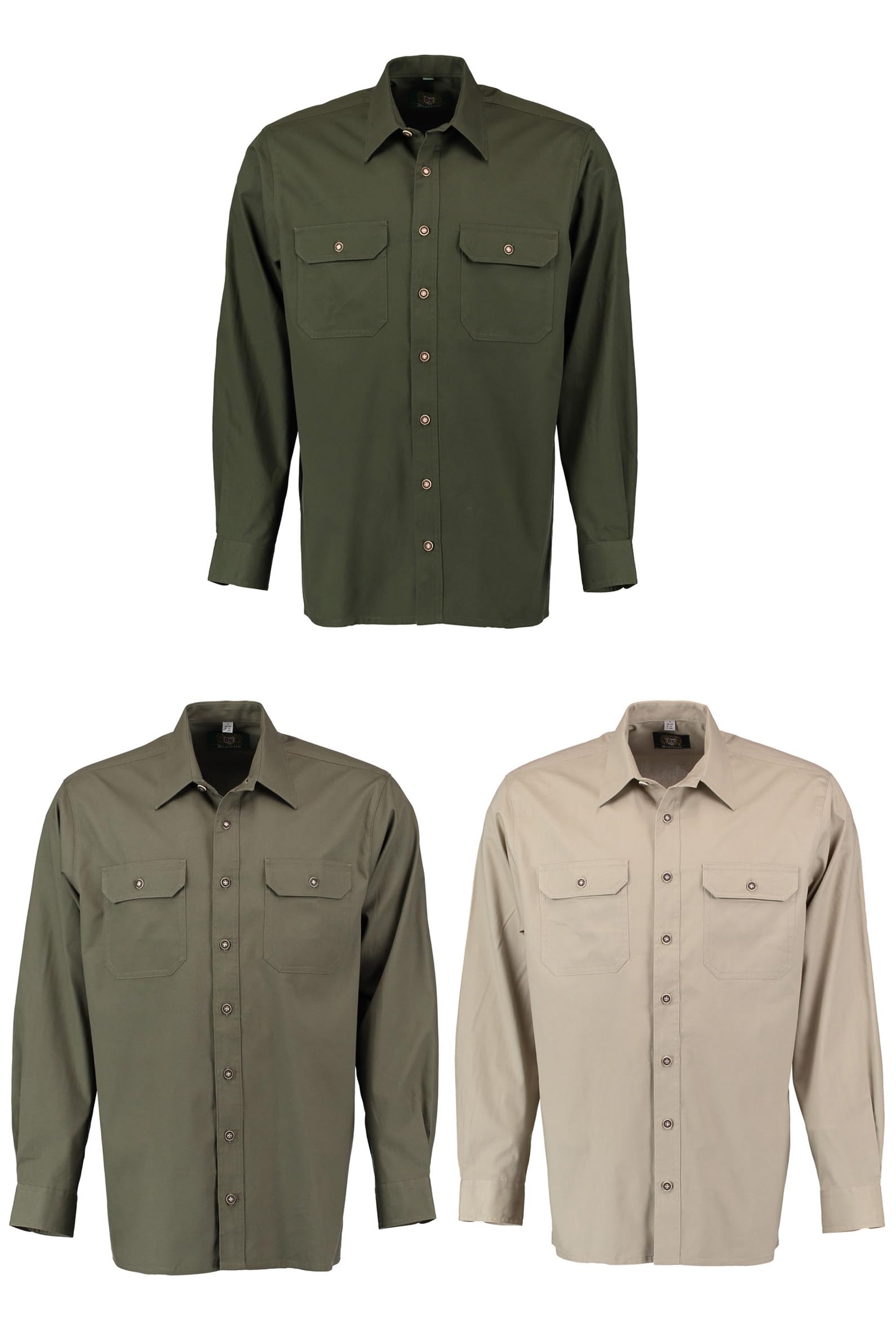 OS Trachten Camisa de caza de manga larga