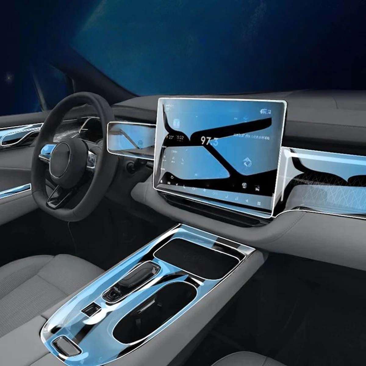 Car Interior Panel Film Dashboard Protective Film Anti-Scratch, for ZEEKR 009 EV 2025 Accessories