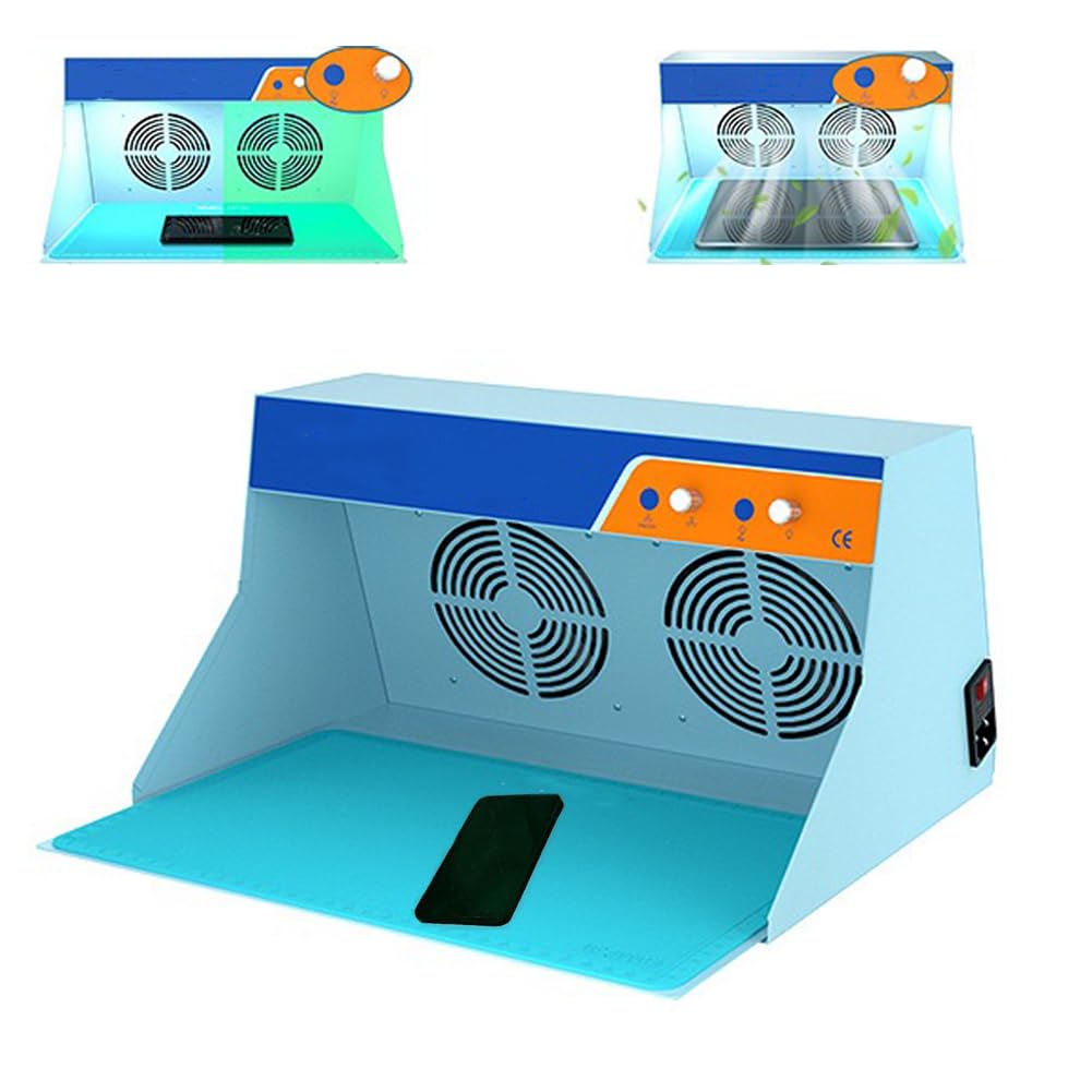 Campana de flujo laminar vertical con filtro HEPA, ventiladores duales e iluminación de modo dual para reparación de pantalla LCD, taller, laboratorio e instalaciones