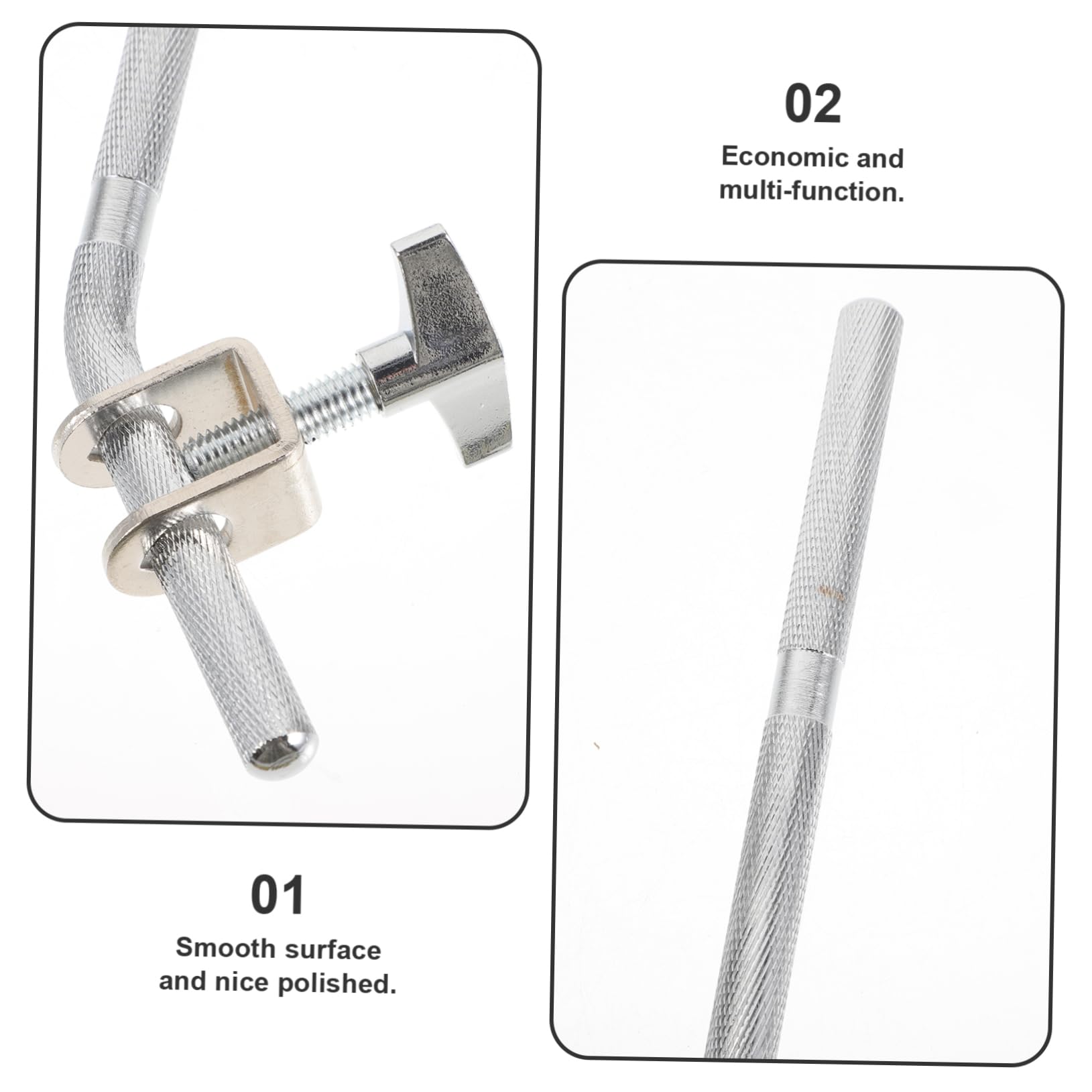 NULYLU Cowbell Stand Mount Clamp Drum Set Accessory Metal Holder for Small Cowbell