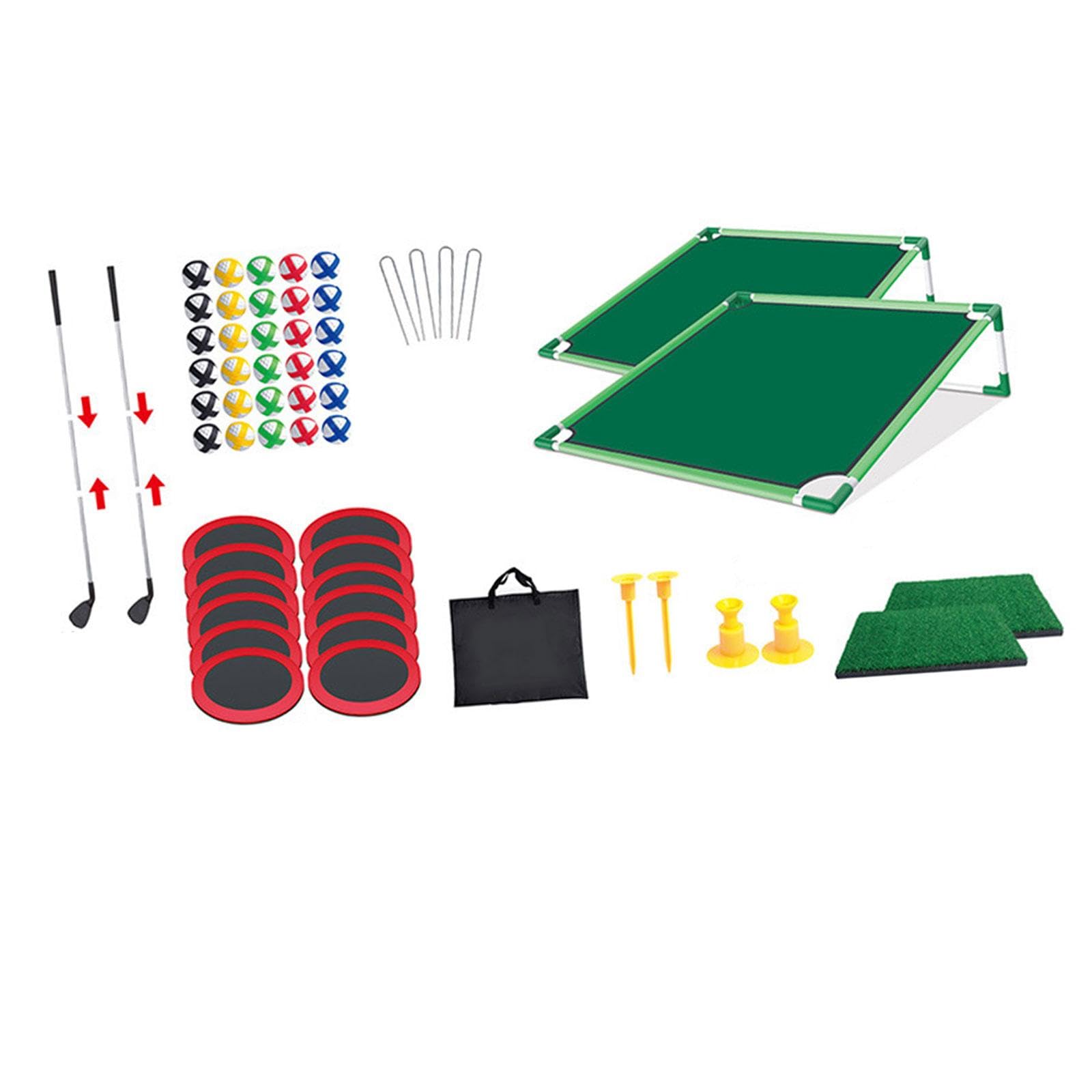 kowaku 2 Piezas Infantil con Tablero Cornhole Plegable Alfombra Transportable Bolas de Y Soportes Incluidos Materiales Seguros para Niño, Doble Rejilla