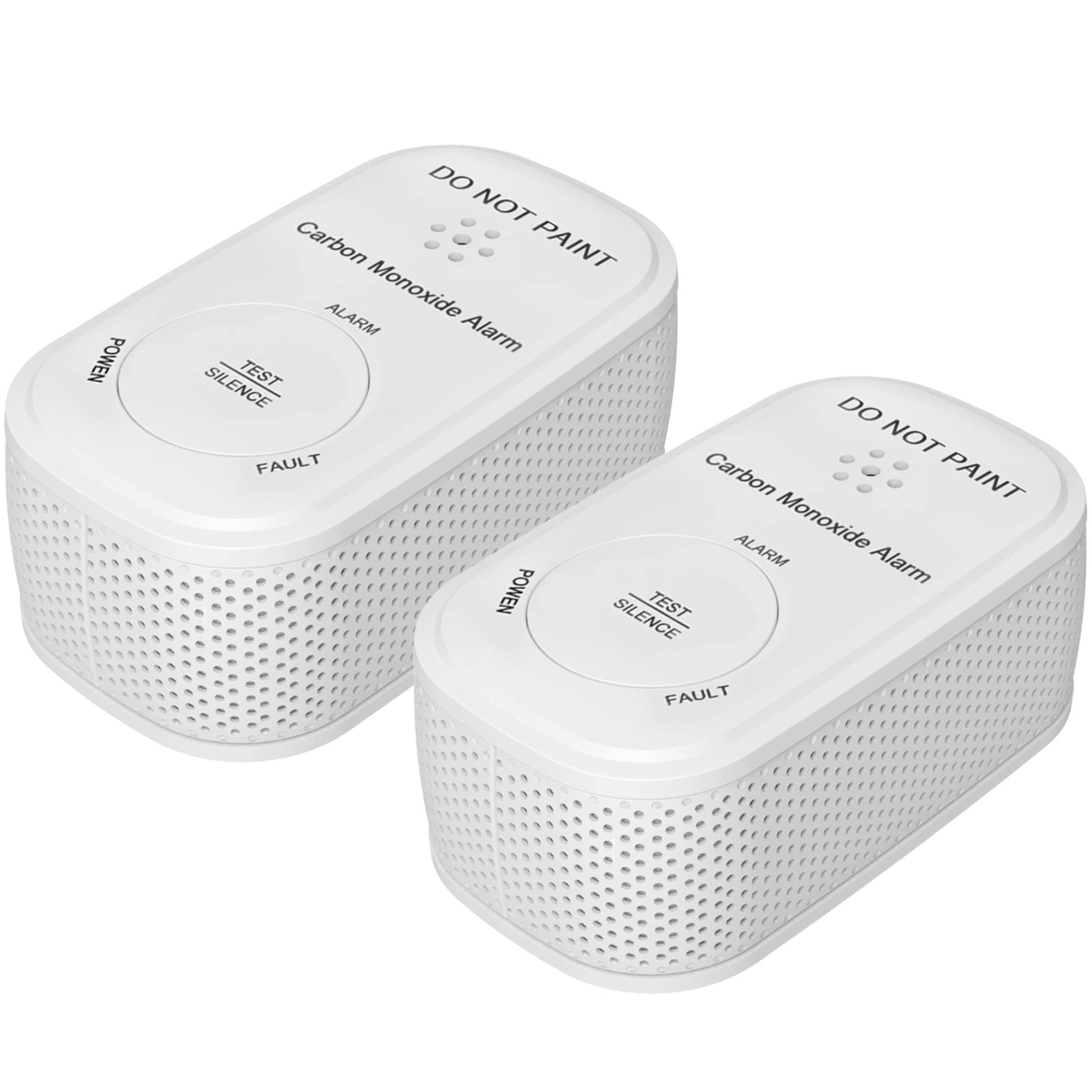 ECOEY Carbon Monoxide Detector , Mini CO Detector with Test/Silence Button & LED Indicator, 10-Year Baterry Carbon Monoxide Alarm with Electrochemical Technology for House, Hotel, FJ110 , 2 Pack