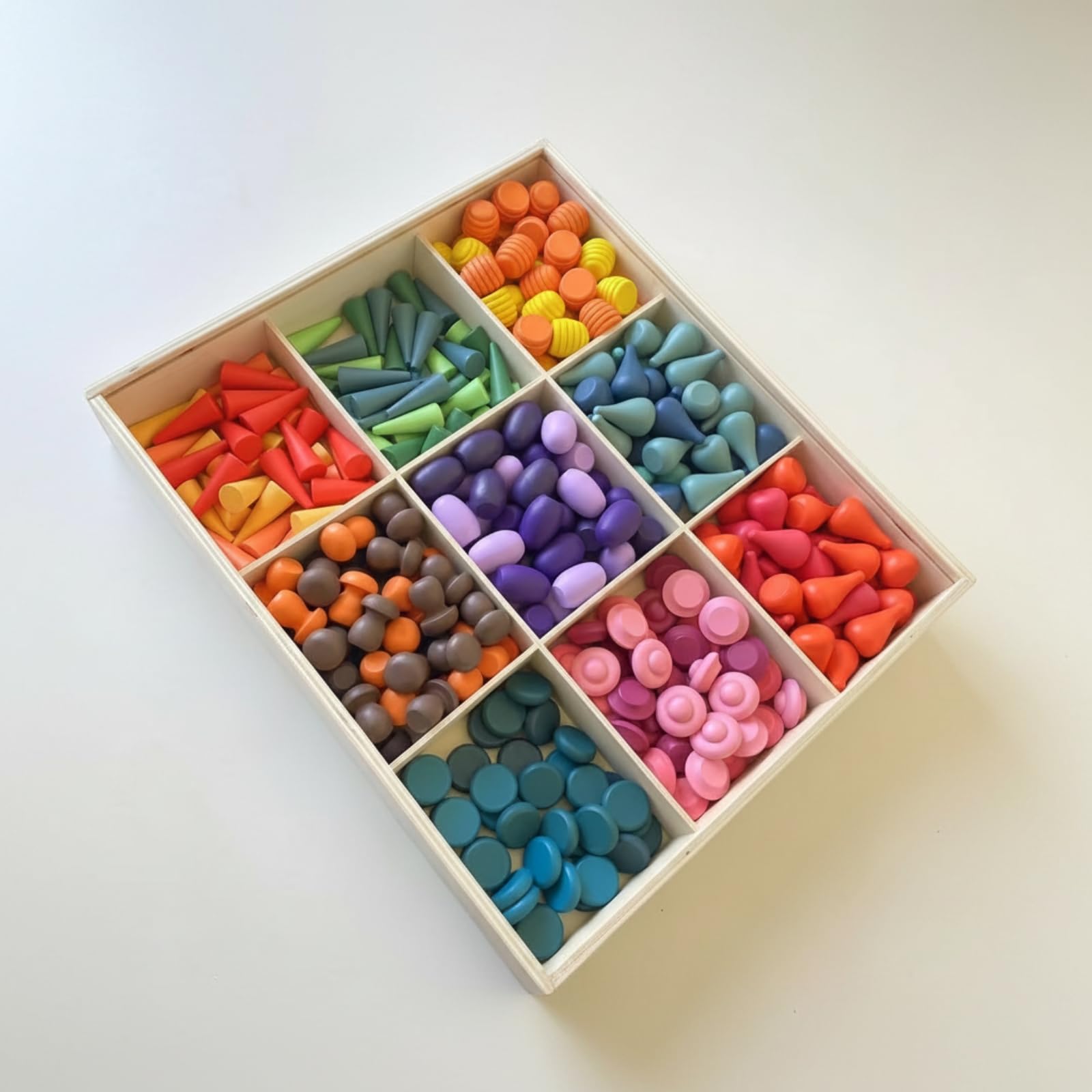 Qianly Blocchi di Legno Giocattolo, Style to 1 | educativo, Blocchi struzione in Legno, Creativo, per Asilo Nido, Bambini, Neonati