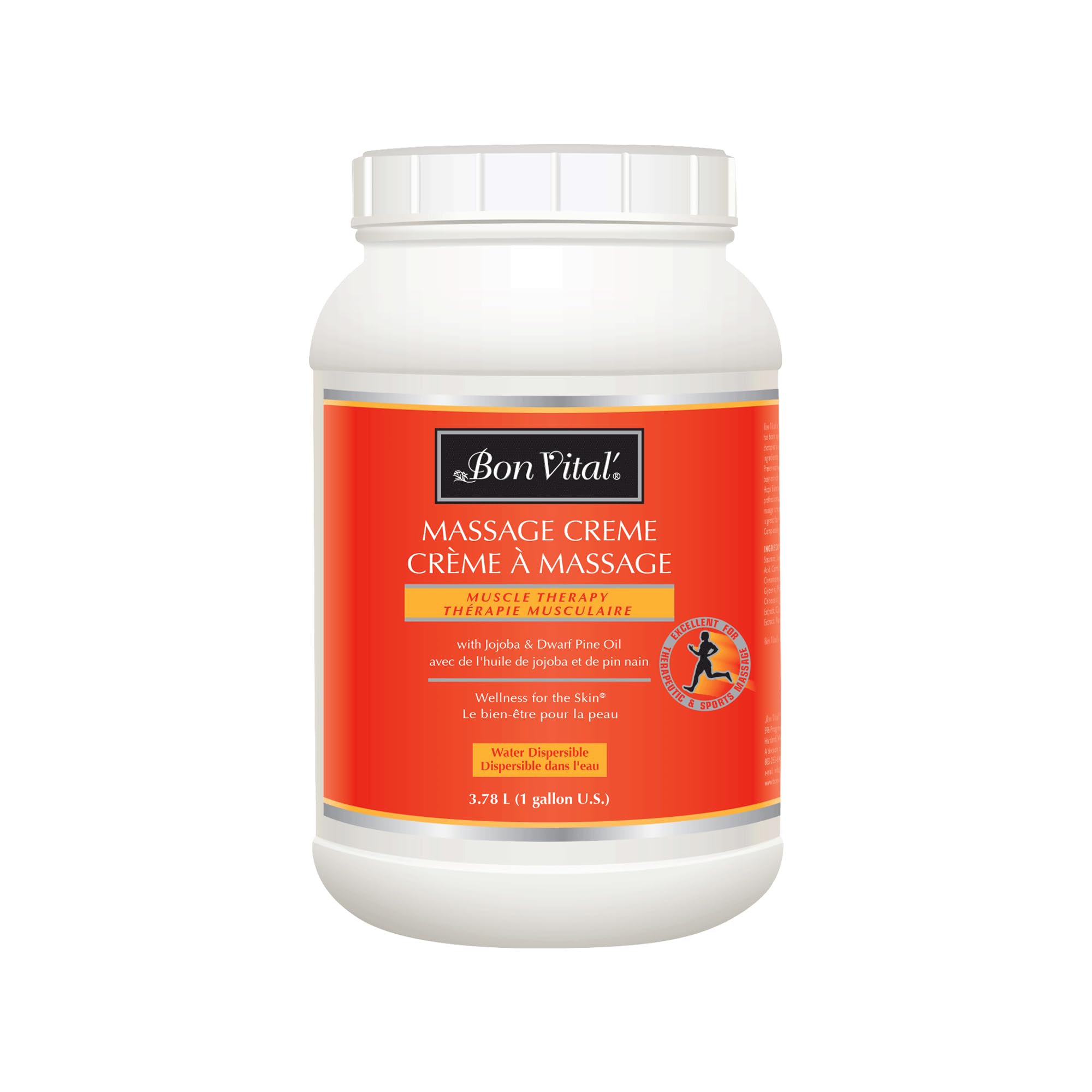 Muscle Therapy Massage Creme, 1-Gallon, Massage Cream with Essential Oils for Deep Tissue, Sports, Swedish & Trigger Point Massage, Smooth Texture