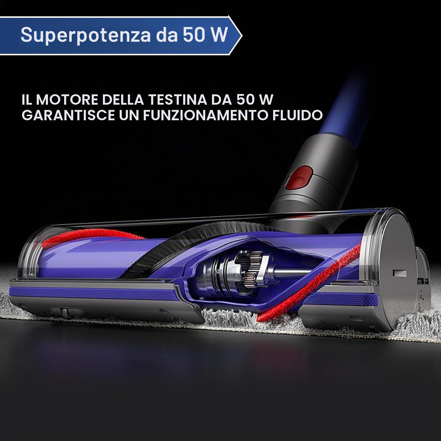 Testina di spazzola elettrica per Dyson V7 V8 V10 V11 V15 SV10 SV11 SV12 SV14 Motorhead - Ricambio per spazzola a rullo, compatibile con tappeti e pavimenti duri
