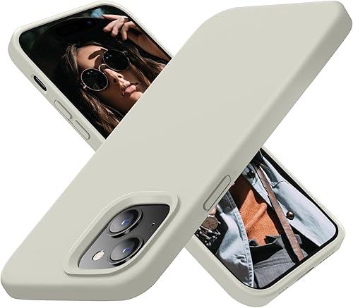 Cordking Funda diseñada para iPhone 15, funda protectora de silicona ultra delgada, a prueba de golpes con forro de microfibra suave antiarañazos,