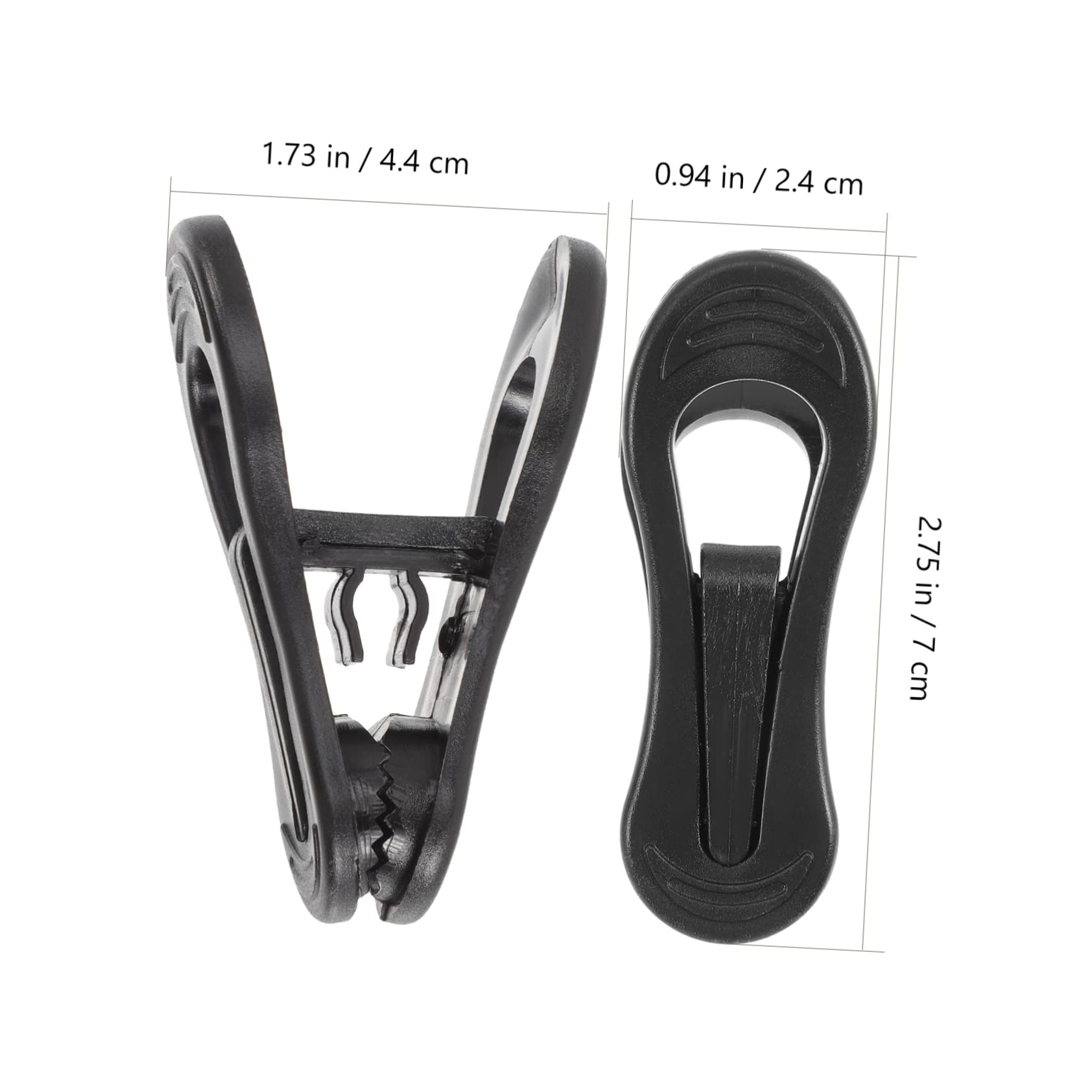 50 Stück Kleiderbügelclips Schwarze, aus Kunststoff für Kleidung | Starker Halt, Flexibles Verschieben, Ordnung im Schrank, Geeignet für Krawatten und Trocknen Draußen