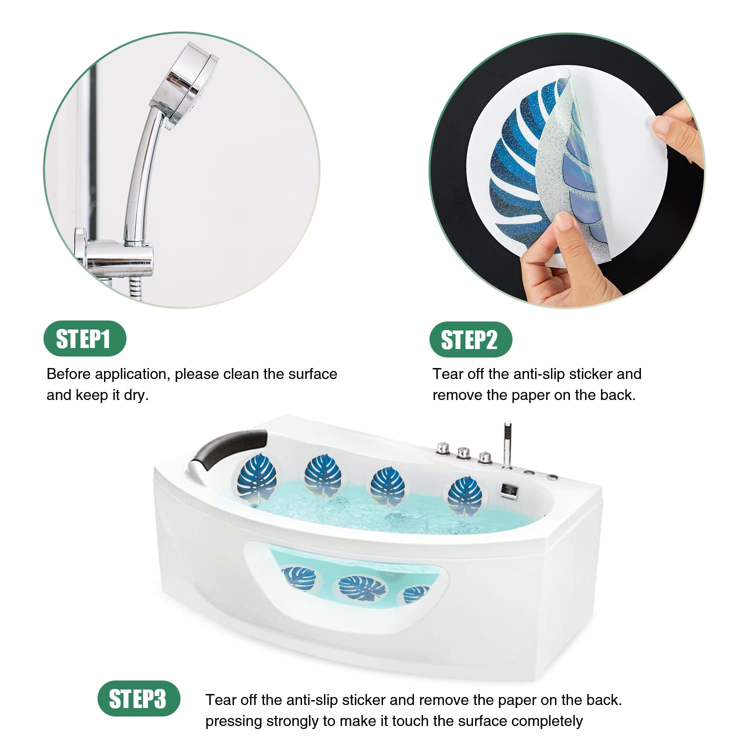 26 PCS Non-Slip Bathtub Stickers – Alphabet Anti-Skid Decals For Kids, Premium Shower & Tub Safety Grippers With Scraper Tool