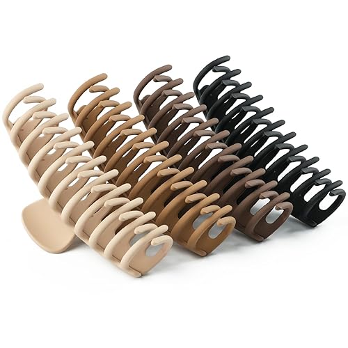 Miniatura 8 de Pinzas de garra extra grandes para cabello grueso 525 pulgadas pinzas de agarre fuerte para mujeres pinzas de pelo extremadamente grandes para