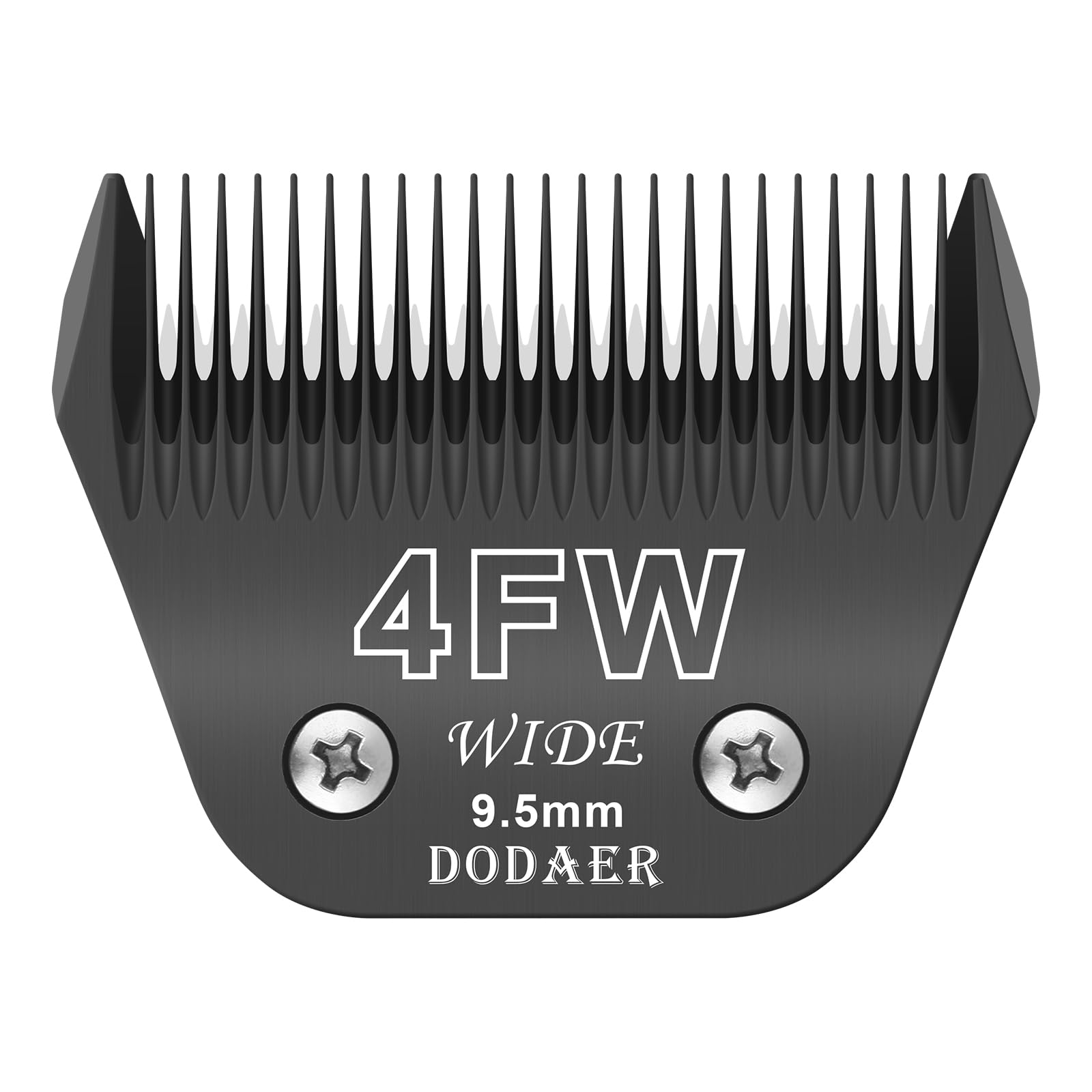 4FW Wide Blades for Dog Grooming,Compatible with Andis,Oster A5,Wahl km10 Clippers,Cutting Length 3/8",(Black)