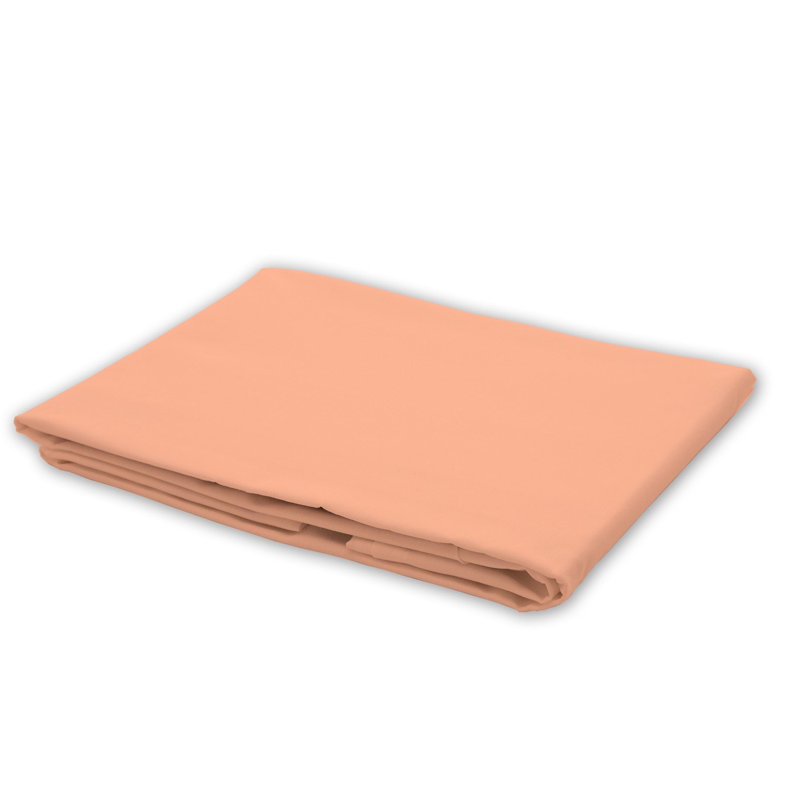 Queens Land Home Peach Non Iron Percale Pollycotton Flat Sheet (Single, )