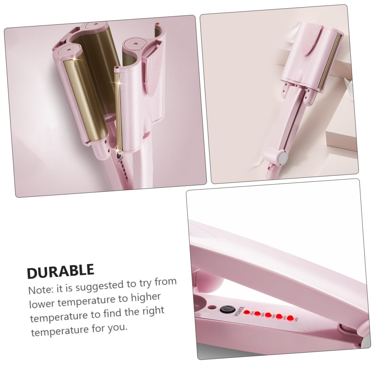 Rizador de Pelo Eléctrico Ondulado de Cerámica 1 Unidad Tamaño Medio para Mujer Uso Profesional en Peluquería Enchufe Europeo Ac220v para Peinado Rápido y Duradero