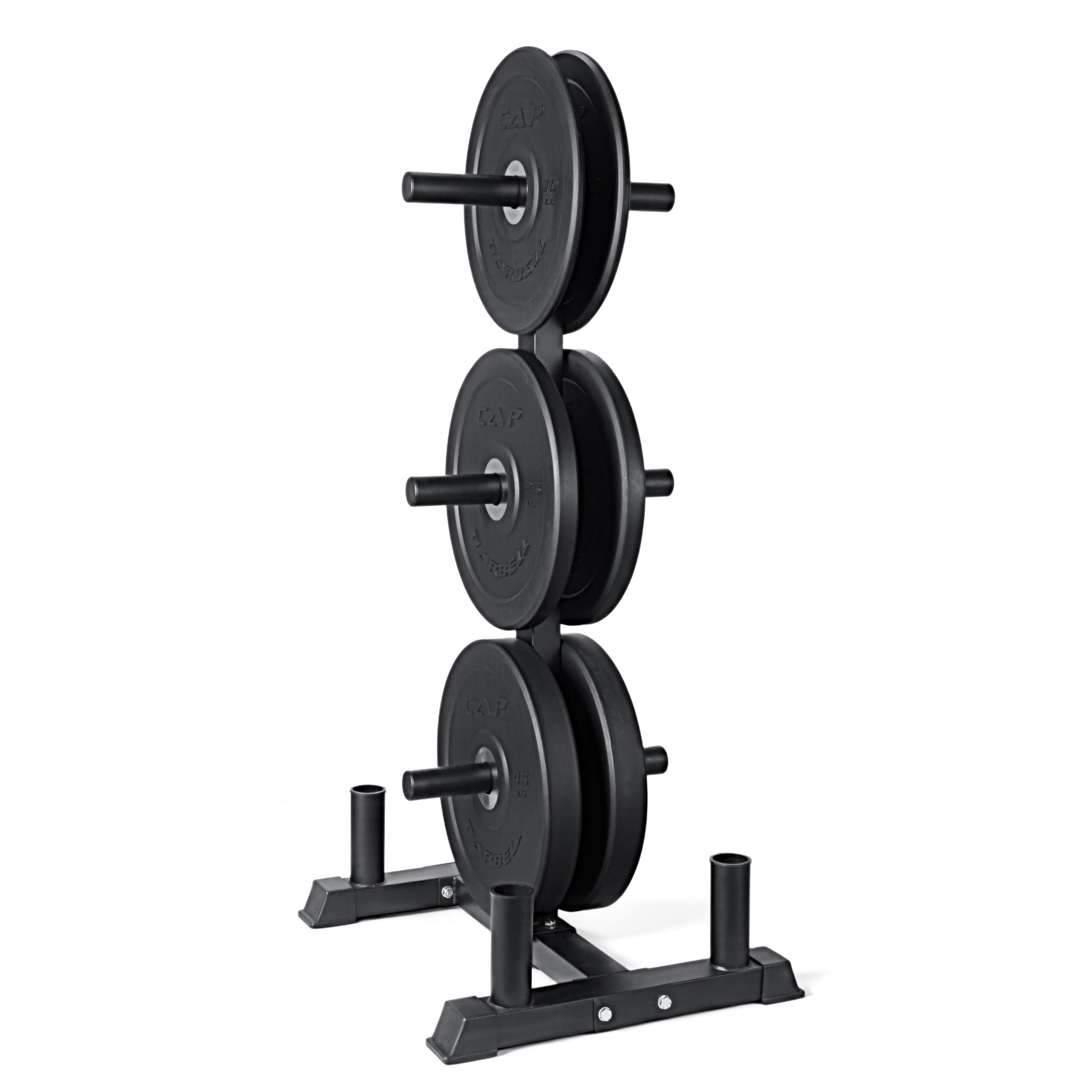 CAP 2-inch Olympic Bumper Plate Weight Set | 100-370 lbs | Multiple Colors | Storage Rack Optional