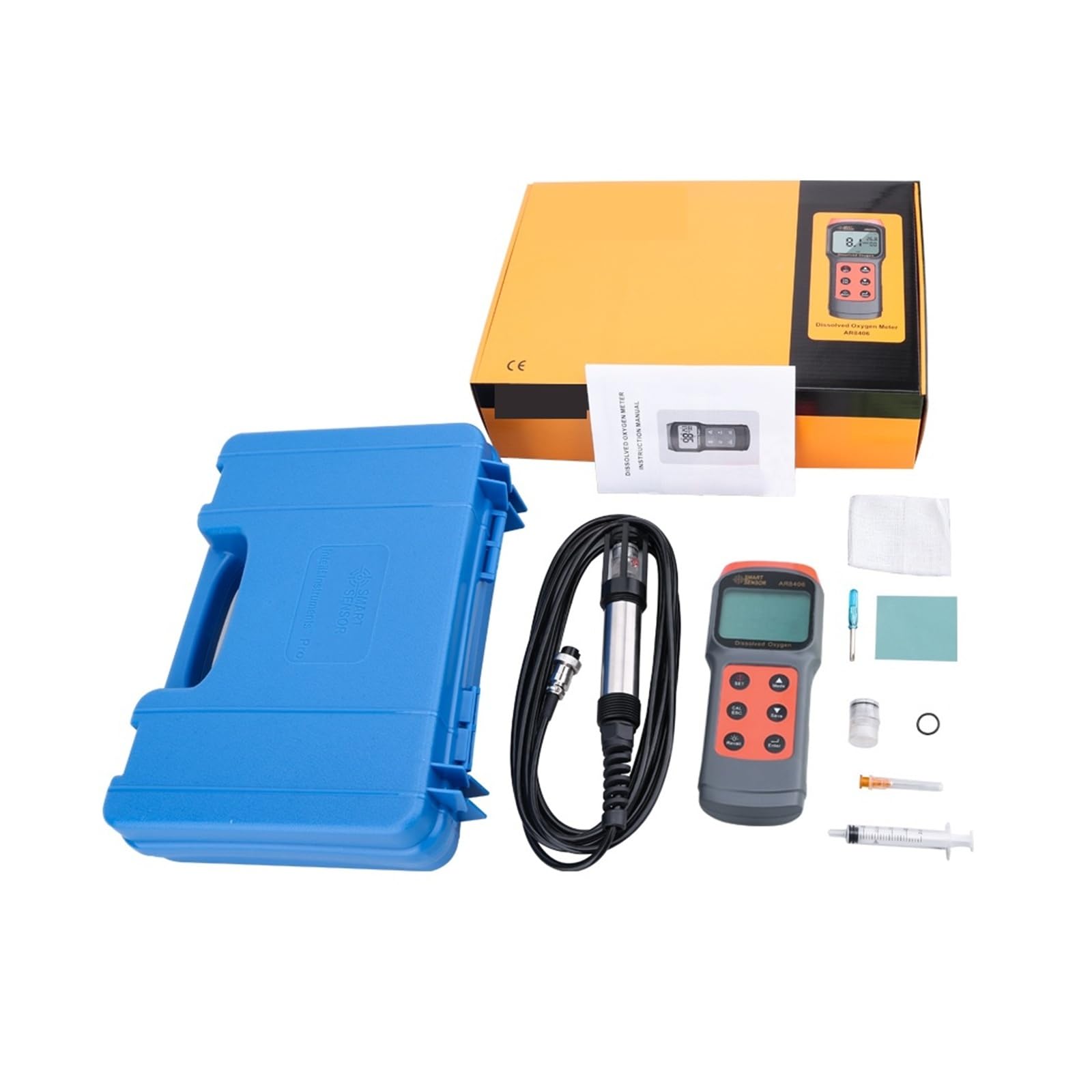 KOSBO Medidor Digital de oxígeno disuelto, comprobador de Calidad del Agua, Detector de oxígeno disuelto (OD), Rango de medición de 0 a 30 MG/L.