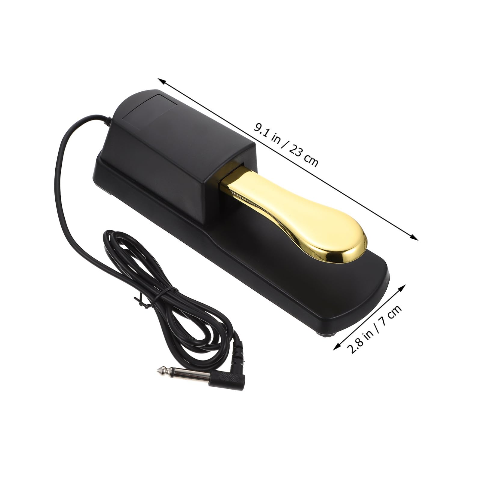 Pedale Sustain per Tastiera Elettronica Midi Pianoforte Digitale Abs Acciaio Oro Professionisti Musicisti Non Slip