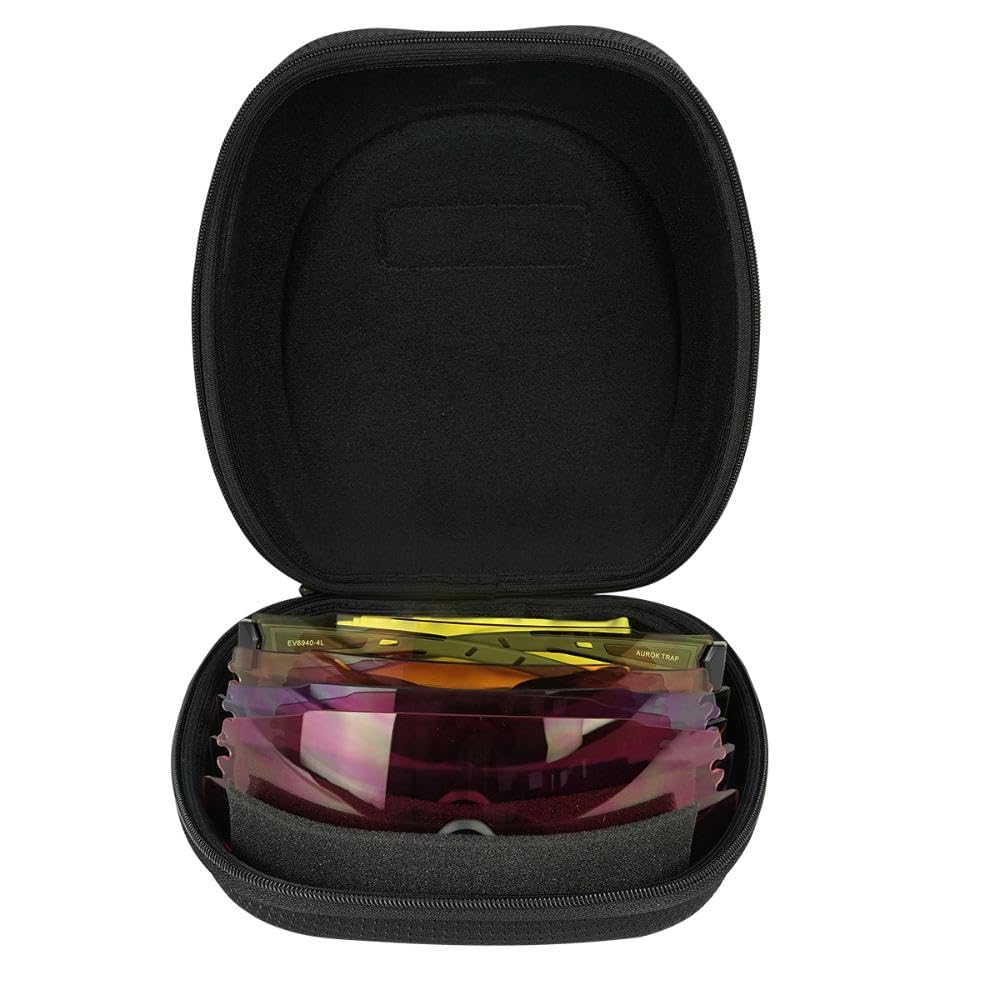 Gafas protectoras de tiro con 4 lentes intercambiables UV400, gafas de seguridad para deportes y uso al aire libre