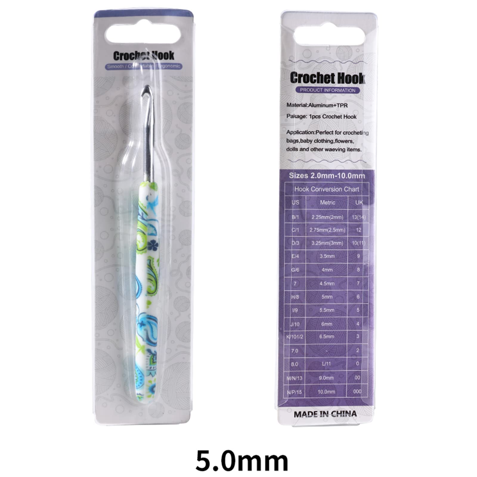 Uncinetto 10,0 Mm Con Impugnatura Ergonomica - In Metallo, Per Principianti E Mani Artritiche - Foto 2