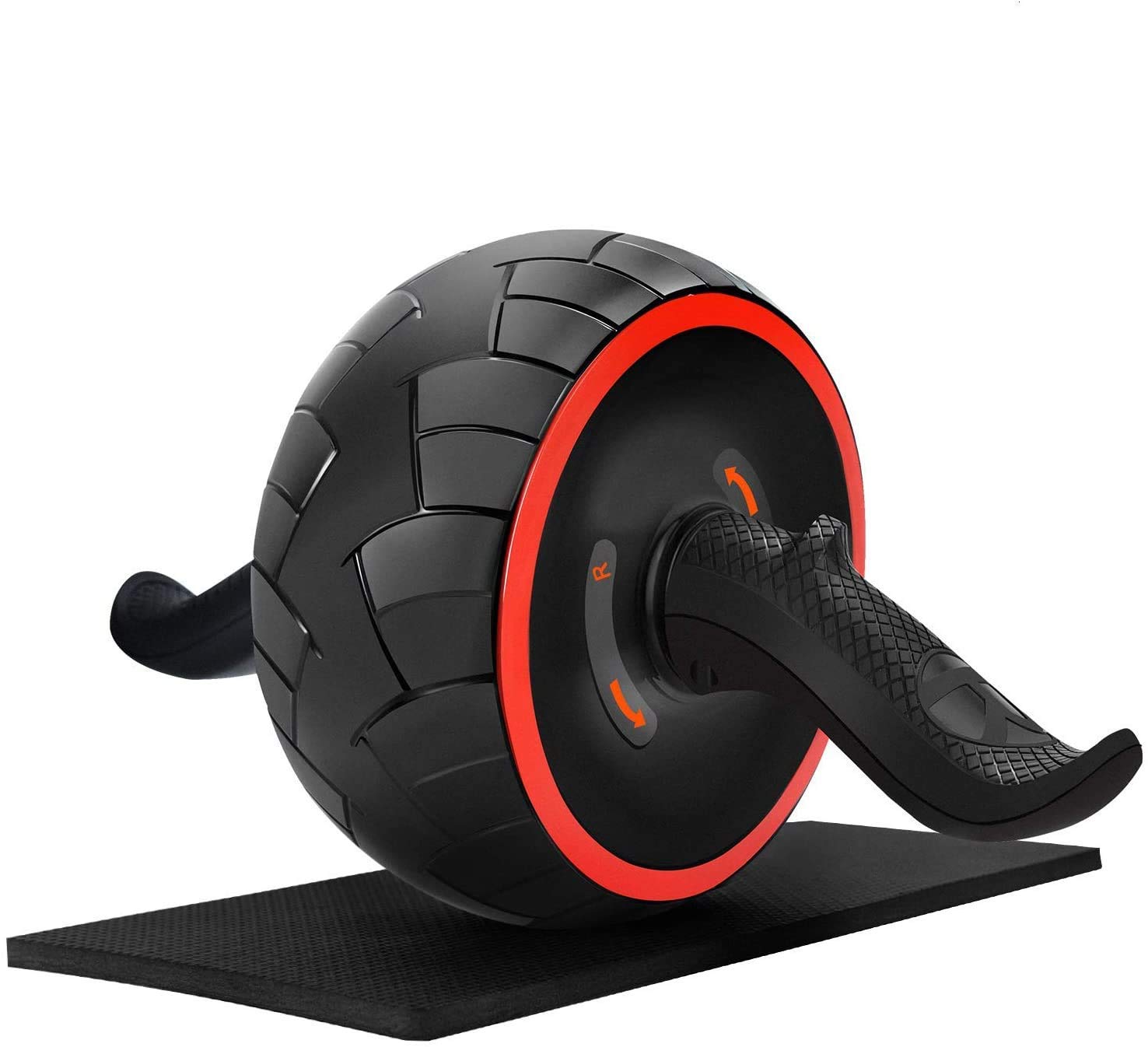 PAXMAXMega Ab Wheel Roller with Knee Pad Pro Fitness Equipment Ab Workout Machine Abdominal Wheel Exercise Equipment Home Gym Core Training (Black)