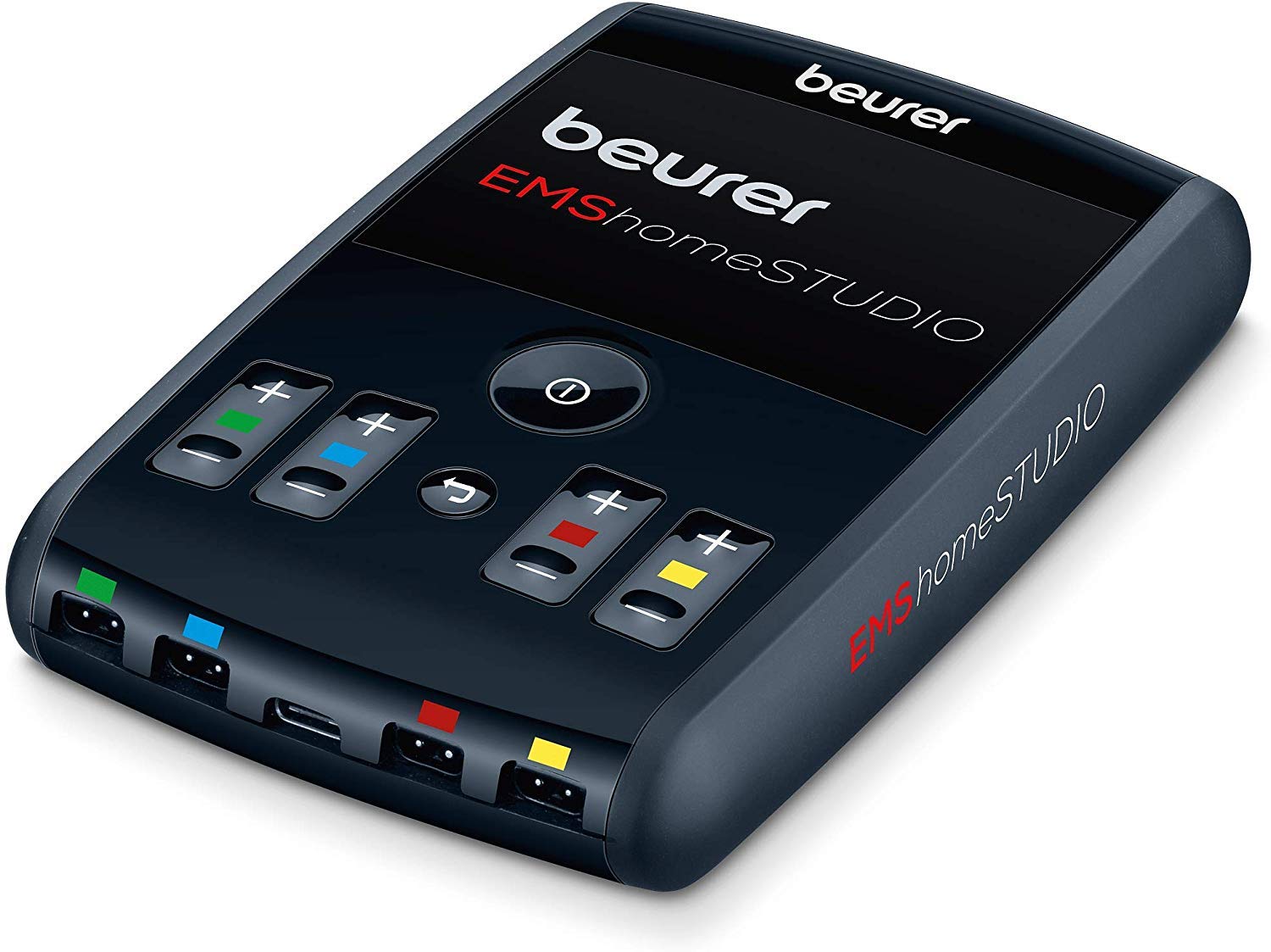 Beurer EM 95 EMS homeSTUDIO électrostimulateur musculaire, appareil d'entraînement EMS haut de gamme pour la maison avec app et Virtual Coach, brassards et électrodes inclus