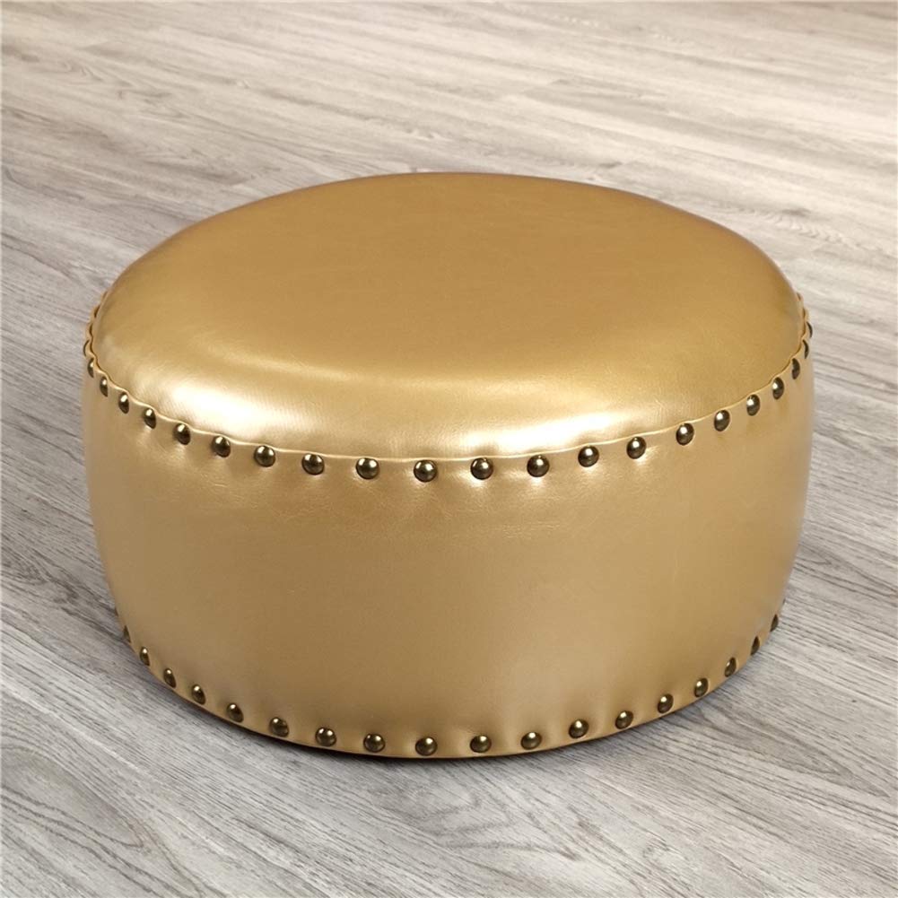Repose-pieds pouf en similicuir avec fonction banc à chaussures