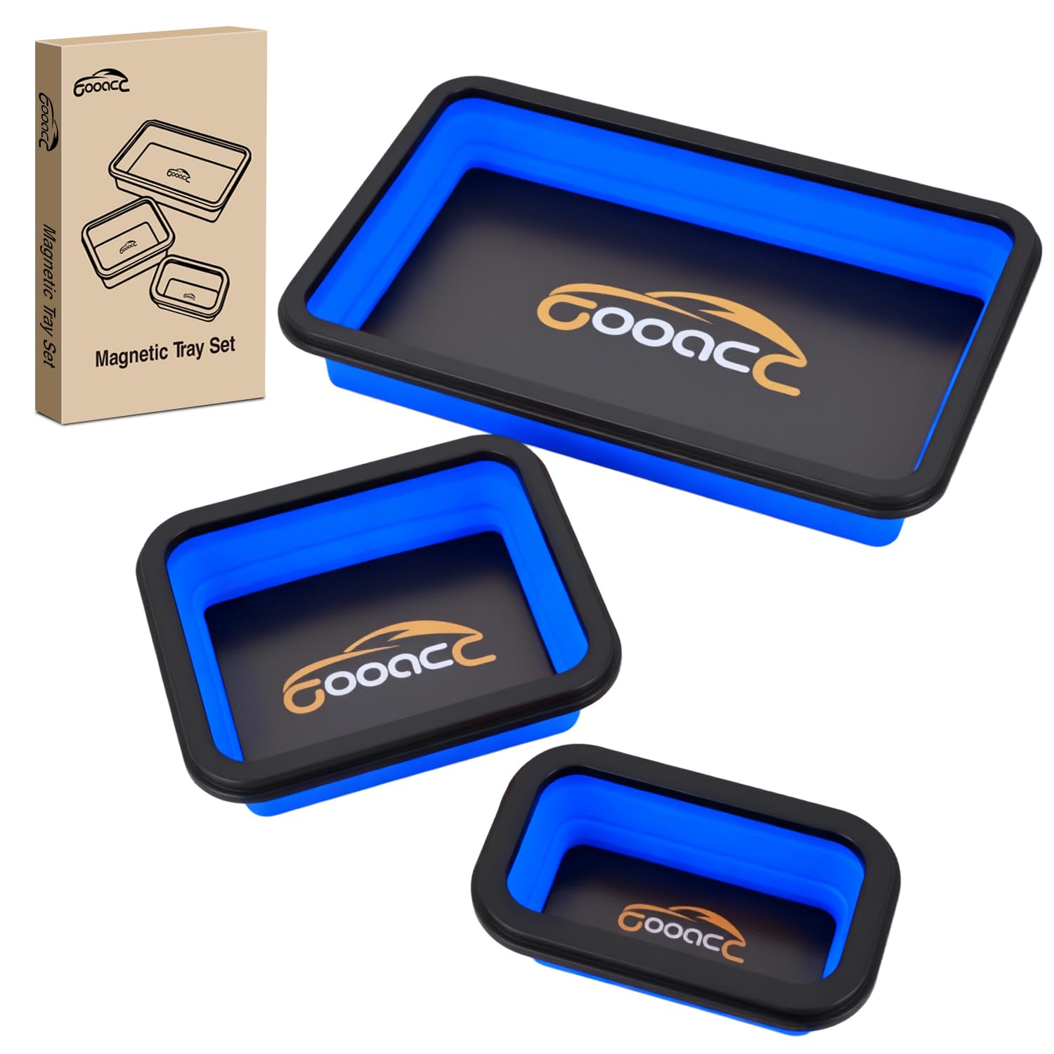 GOOACC Magnetic Parts Trays - Keep Tools Organized -1