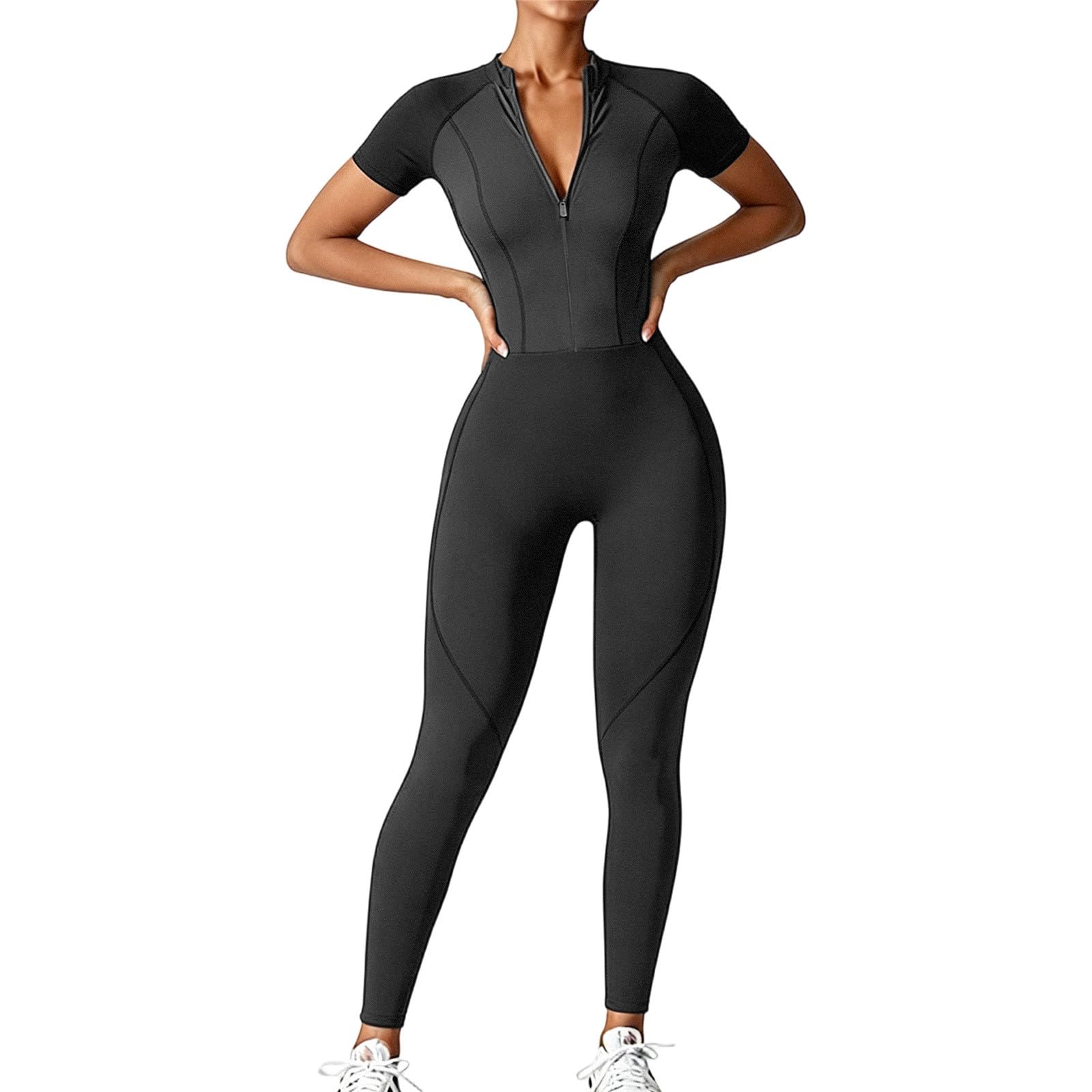 Combinaison-short fluide pour femme avec poches latérales, tenue d'été décontractée en tissu léger et respirant, taille élastique ajustable, parfaite pour le quotidien et les sorties estivales