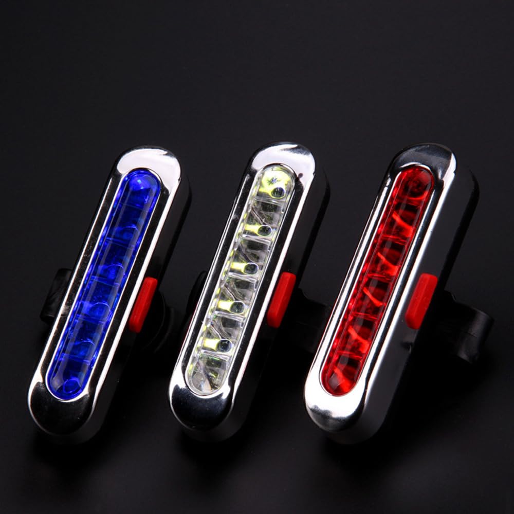 Feu arrière de vélo LED 4 Modes, Rechargeable USB, étanche, avec réflecteurs de sécurité et Accessoires intégrés.
