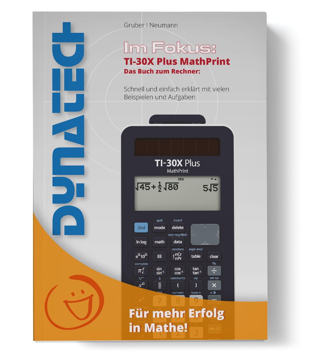 Texas Instruments TI-30X Plus MathPrint Taschenrechner – wissenschaftlicher Schulrechner Sek I & II, Abitur/IQB zugelassen, inkl. Schutztasche, Lernbuch & Geometrie-Set (Schwarz)