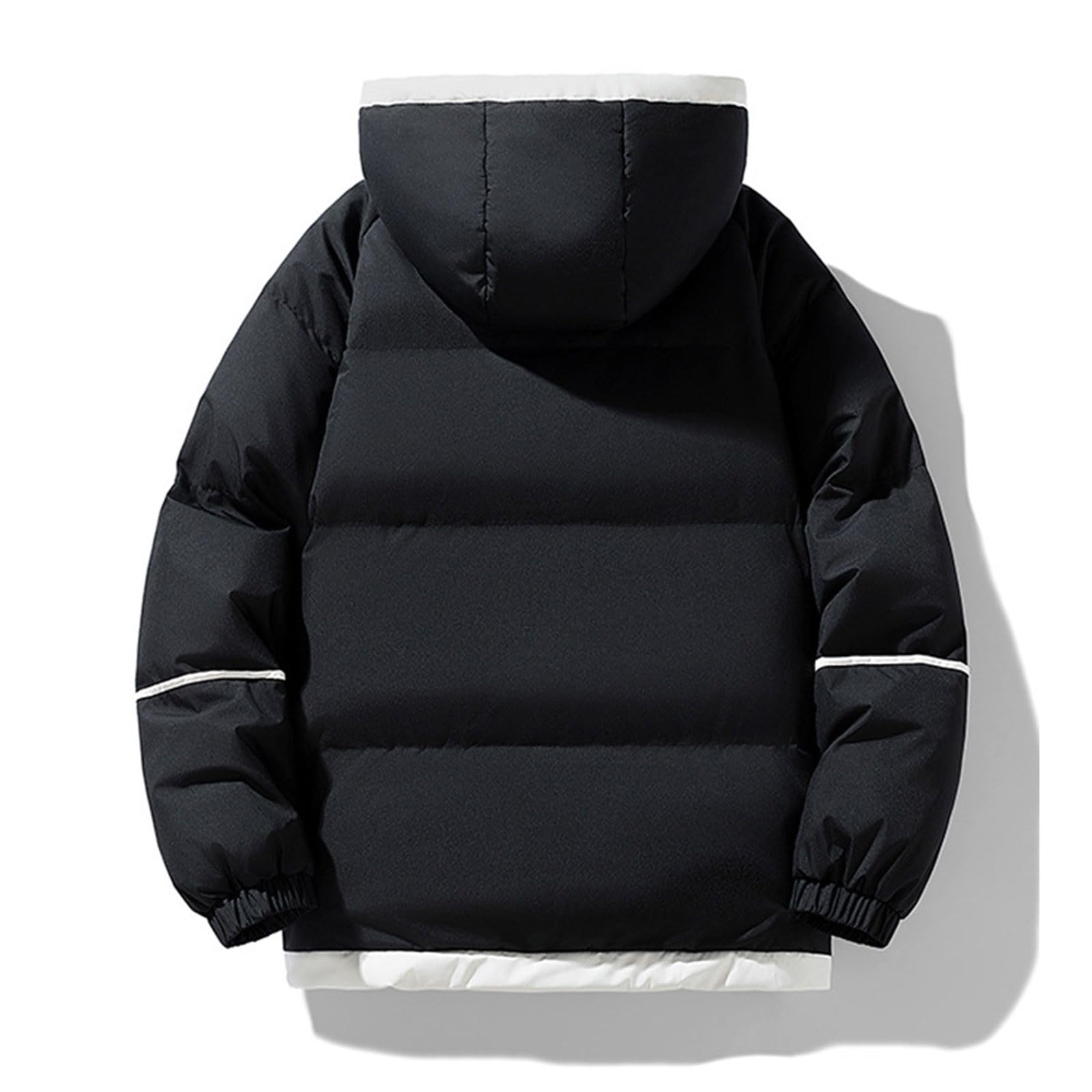Generisch Winterjacke Herren Mit Kapuze Winter Steppjacke - Puffer Jacke Warm Daunenjacke Kurz Daunen Übergangsjacke Leichte Jacken Parka Outdoor Wintermantel Winterparka Daunenmantel