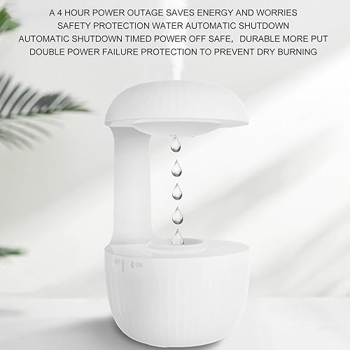 Miniatura 5 de Humidificador de niebla fría, humidificador de aire silencioso con gota de agua levitante, apagado automático y 16.9 fl oz de agua, difusor de