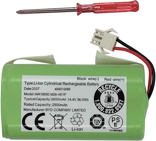 AnhoTech - Batería de repuesto compatible con Ecovacs Deebot N79S, 500, N79, DN622 y Eufy RoboVac 11, 11S, 12, 15C, 25C, 30, 30C, 35C, 2600mAh, 14.4v