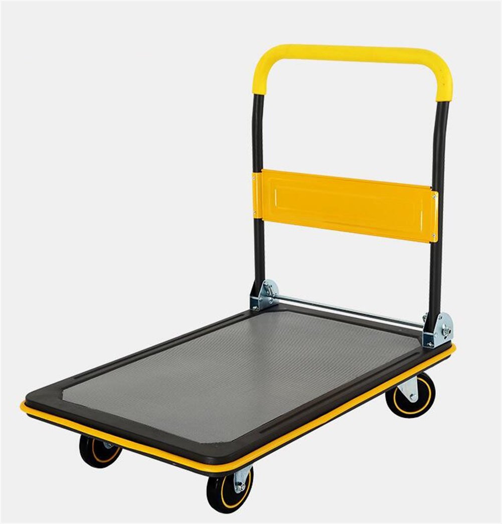 Buy Hand truck AICN fold flatbed truck Push truck Silent trolley Hand