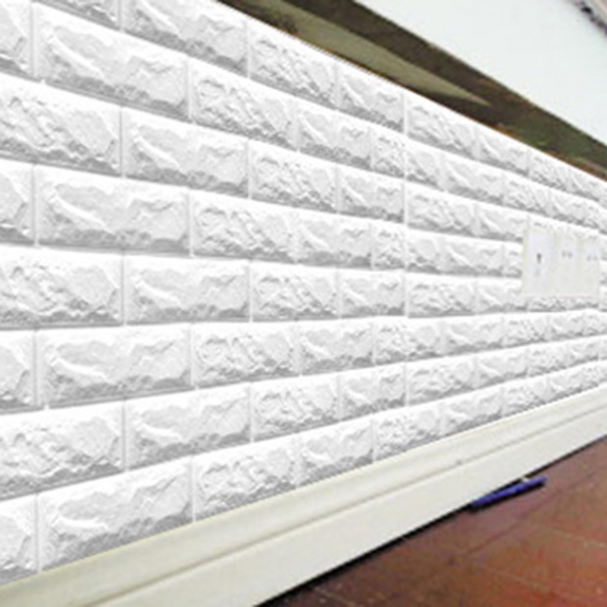 3D壁紙 おしゃれ クッションシート壁安い クッションレンガ – ルームファクトリー [YXSNG] 壁紙 シール 厚手 レンガ 立体 リメイクシート 無地 おしゃれ デザイン2 白 3d壁紙 クッションシート 壁 キ