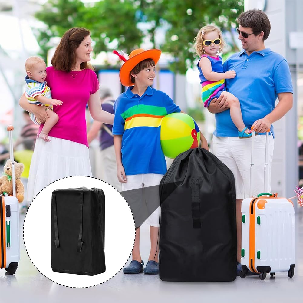 Bolsa Carro Bebe,Universal Bolsa de Transporte Cochecito Bebé Bolsas Impermeable de Viaje para Avión,Bolsas de Viaje para Cochecito,Impermeable Funda Silla Paseo para Coche Infantil, con Correa,Negro — view 5
