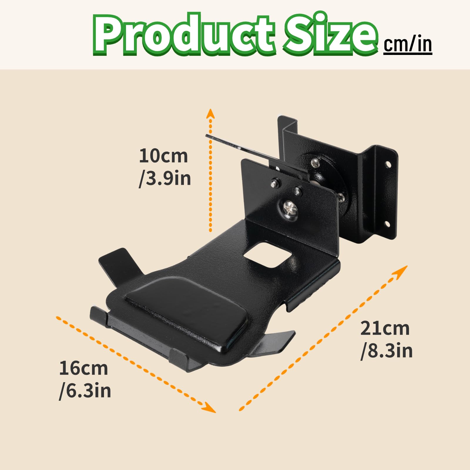 shinar Metal Wall Mount only for Echo Show 8(3rd Generation) Swivels up to 360°/Tilts-70°/+70°,Mount Stand with Show 8 3rd Without Magnet with Wiremanagement Accessories Bracket Shelf (Black)