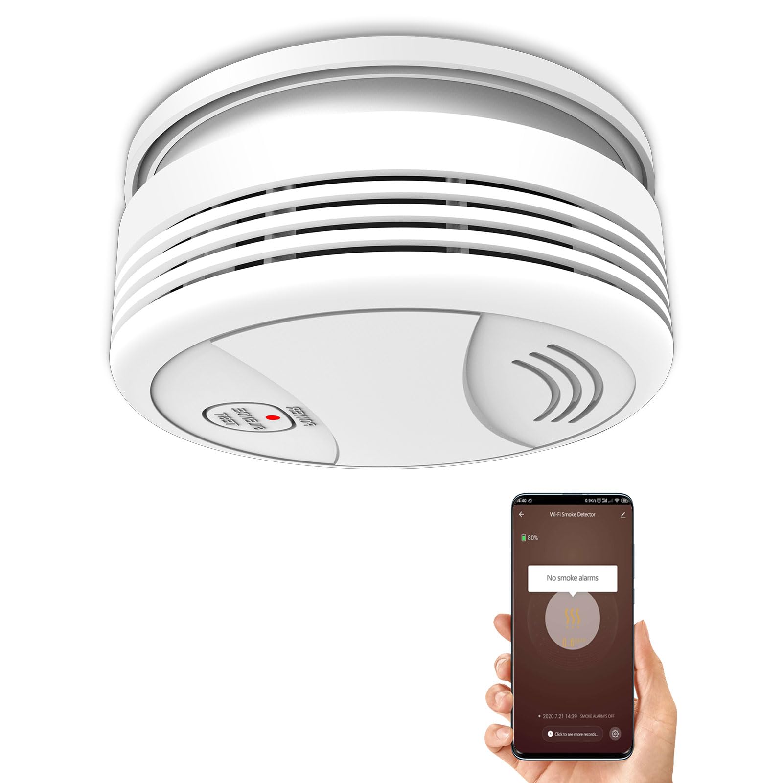 Rookmelder Met App X-sense Pro Rookmelder X-Sense Slimme Rookmelder • WiFi • App Meldingen • 10 Jaar Sensor • EN 14604 • TÜV Gecertificeerd Battery Powered Aqara Smoke Detector