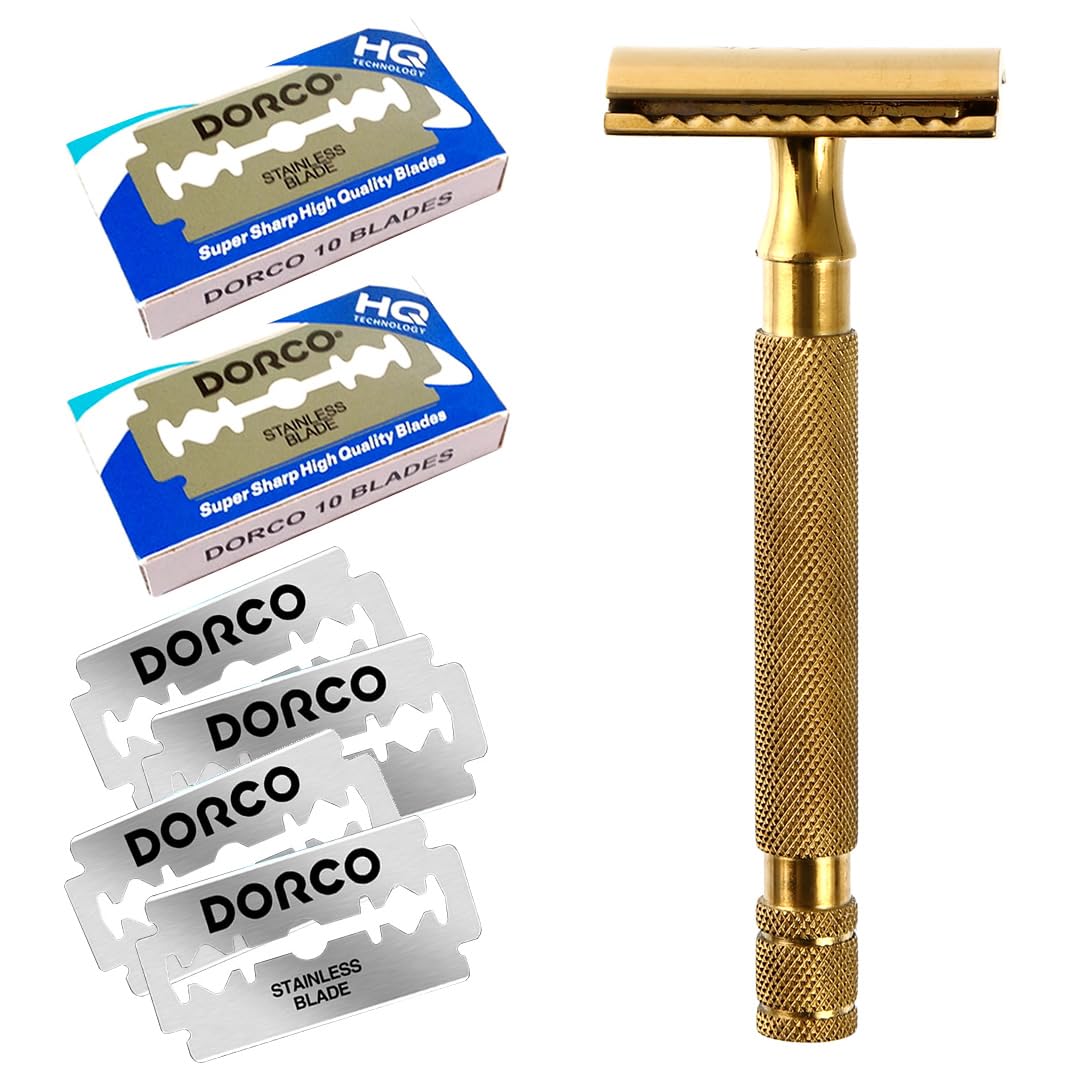 Amazon.co.jp: Kazakiri W Aurea 本格深剃り 両刃カミソリ 本体+替刃20