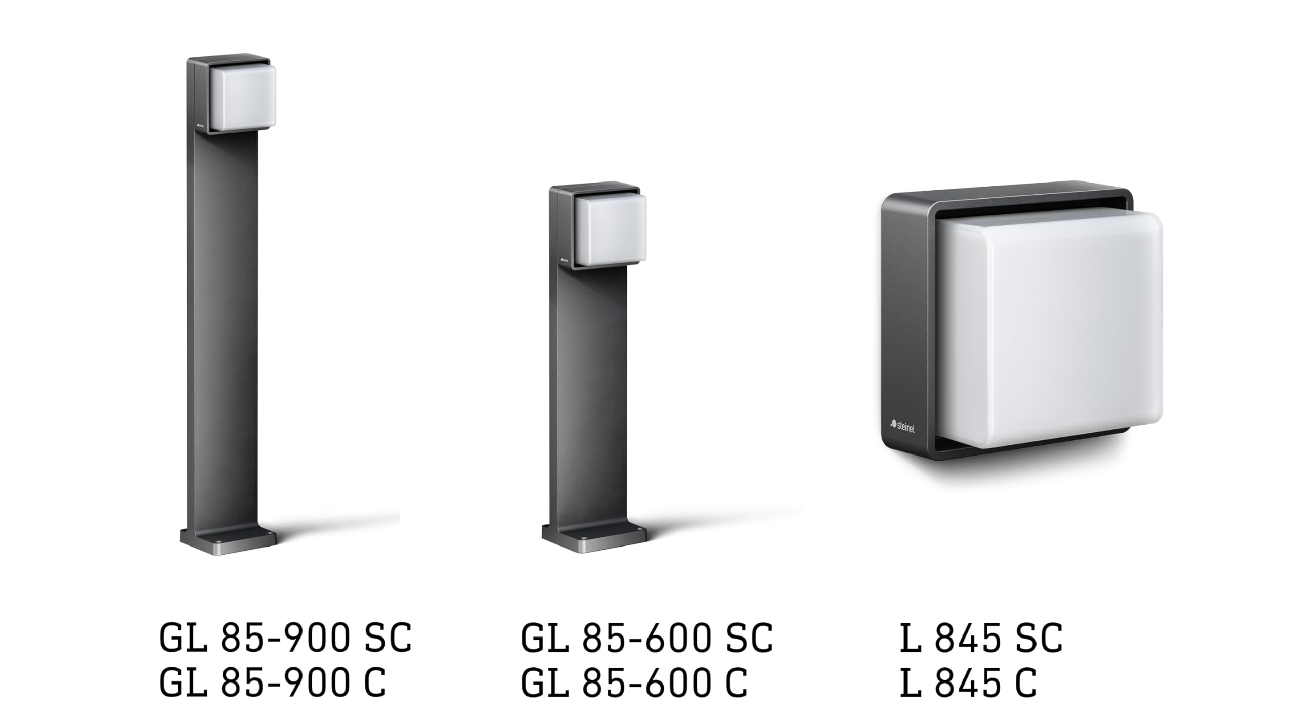 Steinel LED Außenleuchte L 845 SC Connect, Bewegungsmelder, smarte Wandleuchte dimmbar, bedienbar per App, Zeitschaltuhr, Anthrazit