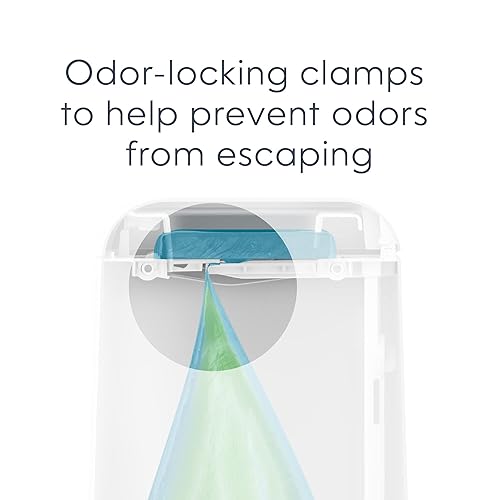 Miniatura 7 de Diaper Genie Signature Pail incluye 1 rollo de recarga fácil con 18 bolsas Capacidad para hasta 846 pañales de tamaño recién nacido por recambio