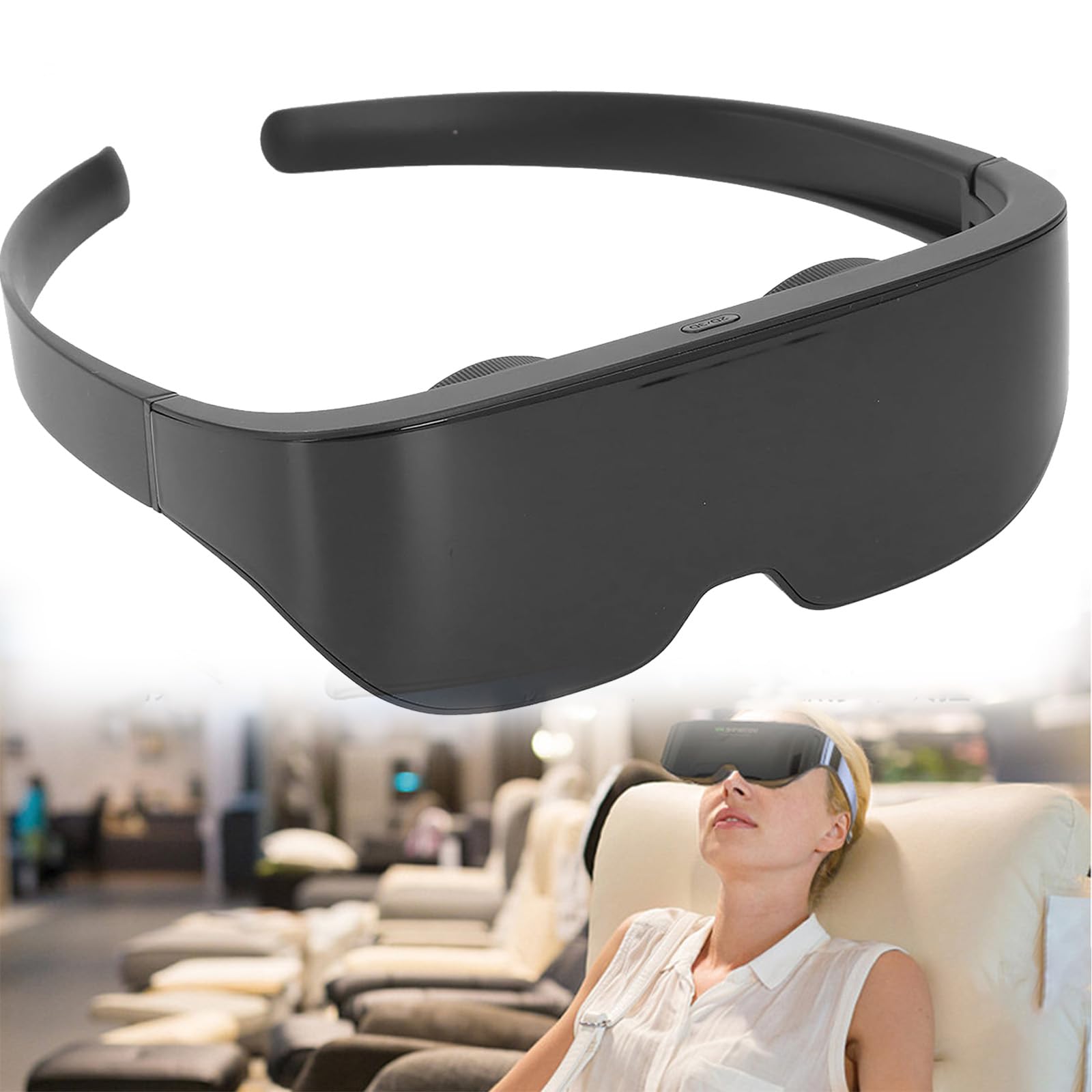 Occhiali 3D per Realtà virtuale, Occhiali Intelligenti VR Leggeri Occhiali per Realtà virtuale, Schermo 3D IMAX Occhiali VR Adatti alla miopia, Batteria da 8000 mAh, 4K HD Regolabile