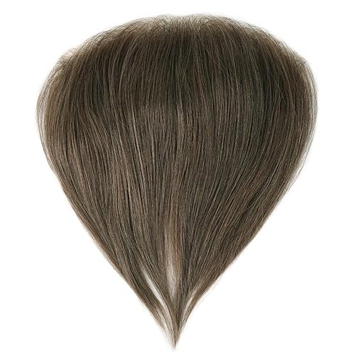 Miniatura 4 de Lordhair Toupee para hombres, sistema de cabello humano frontal en forma de V, sistema de reemplazo de línea capilar natural, 6 x 2 pulgadas, color