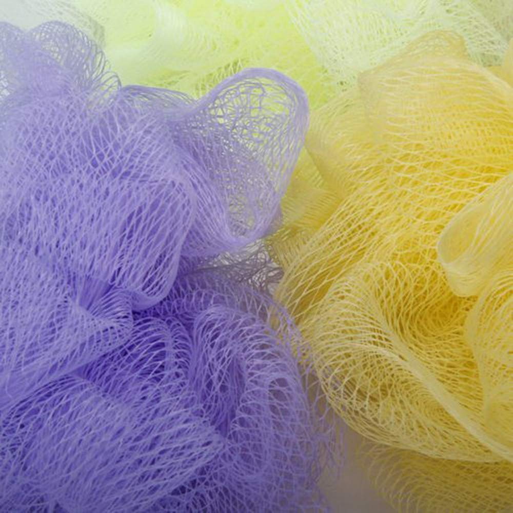 TRIXES Lot de 5 Fleurs de Douche Exfoliantes de Couleurs Variées Savonnage Facile pour le Corps, Eponge Douche et Durable, Maille Moussante Fleur de Douche Lavable, Exfoliation du Corps