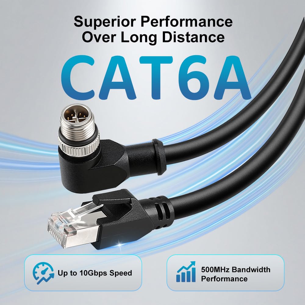 Amazon.com: Alvin's Cables M12 X-Code 8 Pin Male to RJ45 Ethernet