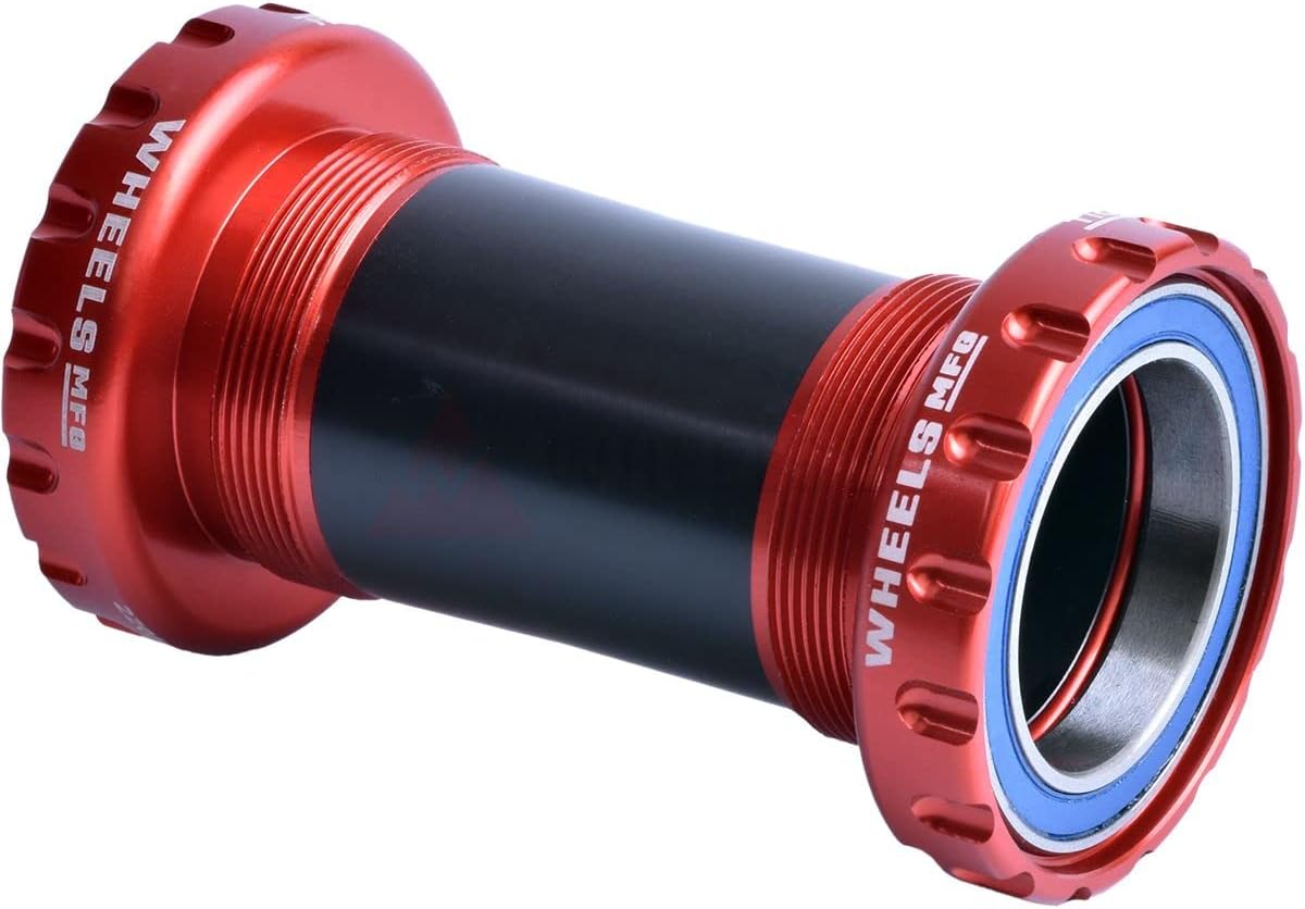 BSA English Threaded Bottom Bracket - Dub Spindle, ABEC-3 - Red