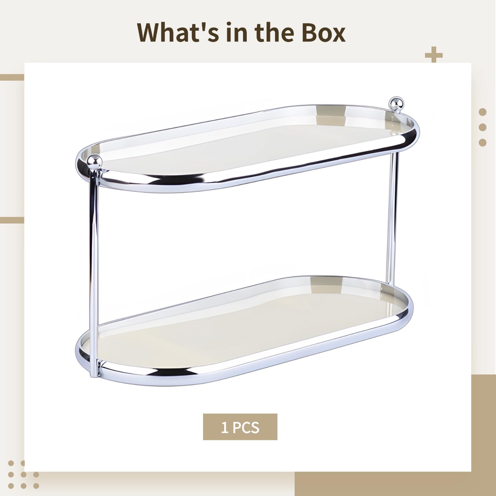 Generisch 2-stufiger Parfüm-Organizer mit Metallrahmen, transparente Acrylablagen, stilvoller Parfümständer, Halter für Schminktisch und Schlafzimmerkommode, praktisch für Parfümflaschen und Kosmetik